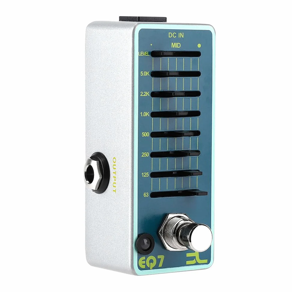 EX EQ7 Equalizzatore di Chitarra Effetto Pedale Equalizzatore a 7 Bande Shell in Metallo Completo True Bypass