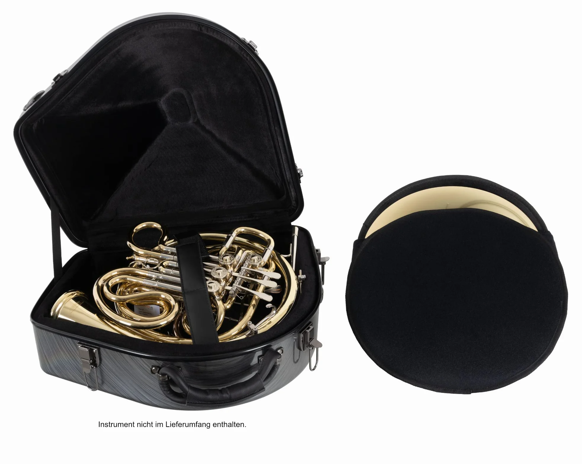 Custodia Deluxe Lechgold per Corno Francese (avvitabile), Alexander e Hoyer | Custodia per strumento Lechgold "Deluxe" per corno francese con campana avvitabile, Adatta per corni semplici e doppi, 7 kg