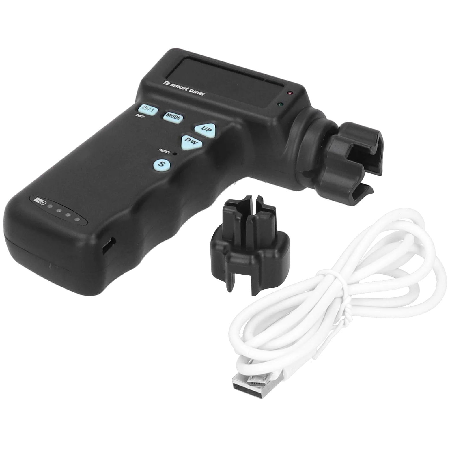 Accordatore Intelligente per Chitarra,Accordatore Intelligente per Chitarra Ukulele Automatico con Cavo USB Accessori per Strumenti Musicali(Nero) Accessori per chitarra