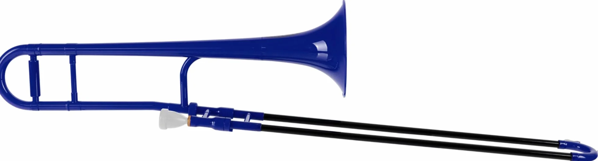 Classic Cantabile MardiBrass Trombone Tenore in ABS Plastica - Accordatura Bb - Coulisse in Fibra di vetro - 660g leggera - Foratura: 12 mm - incl. Bocchino e Gigbag - blu
