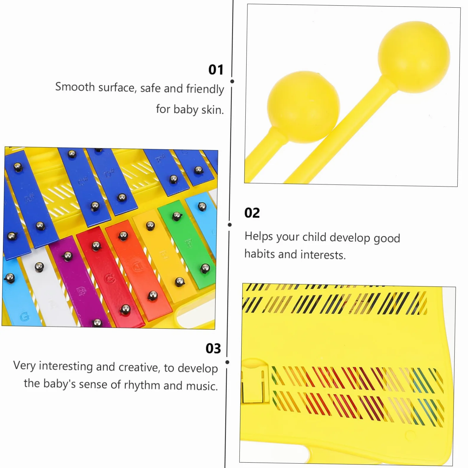 Metallofono 25 Note Plastica Blu, Strumento Orff per Ragazzo Ragazza | Metallofono Giocattolo Orff, Strumento per Educazione Precoce, Suono Chiaro per Attività Didattiche