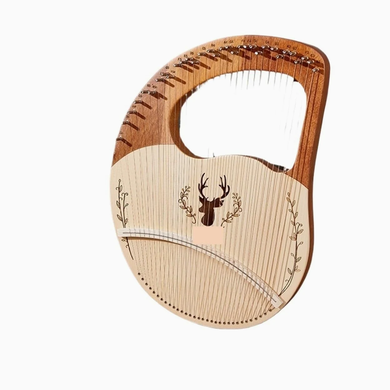 Arpa Arpa a Lira 32/27 Corde Arpa a Lira for Pianoforte Arpa a Lira in Legno massello Completo di Mogano Strumento Musicale Portatile(27 String)
