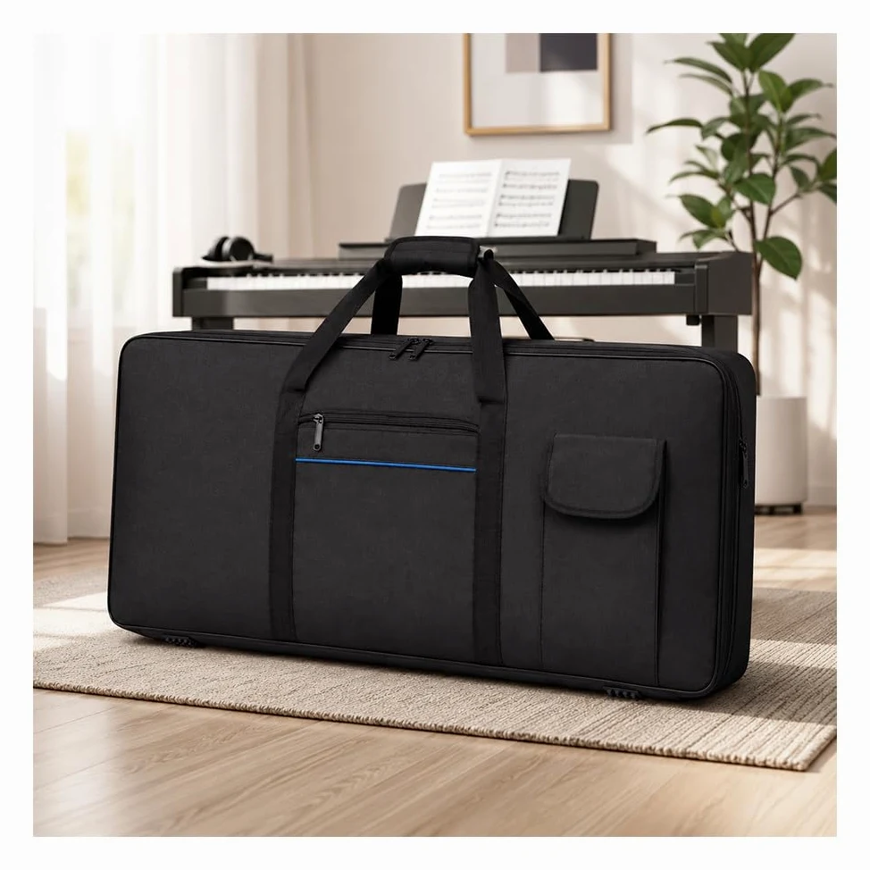 Borsa for Tastiera da 61 Tasti for Casio CT-S195 2022-2026 Custodia Imbottita | Custodia protettiva portatile for tastiera elettronica a 61 tasti con maniglie e tasche portaoggetti