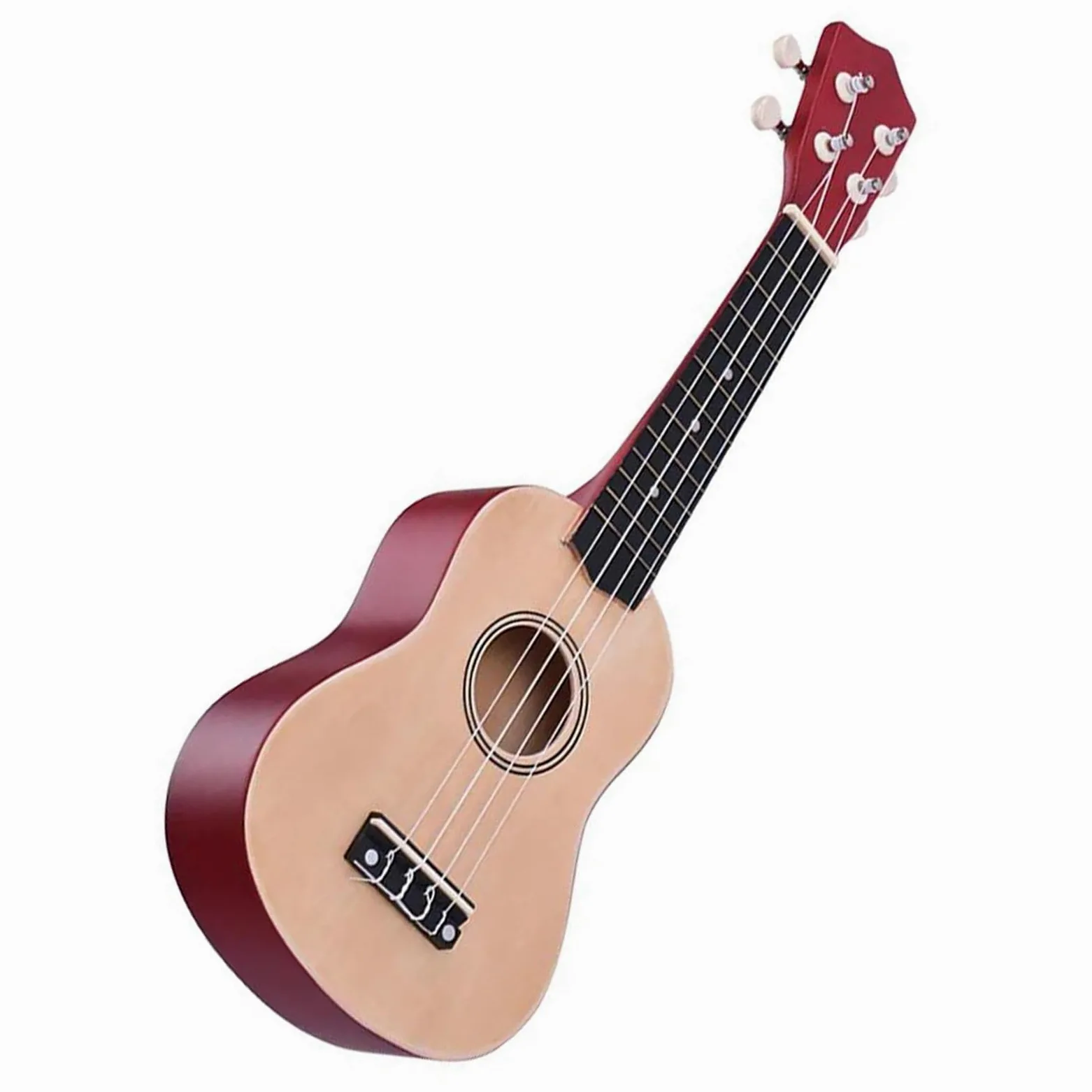 Ukulele Acustico In Tiglio Da 21 Pollici Con Borsa Per Il Trasporto, Corde Per Ukulele, Plettri, Accordatore Ukulele per Principianti