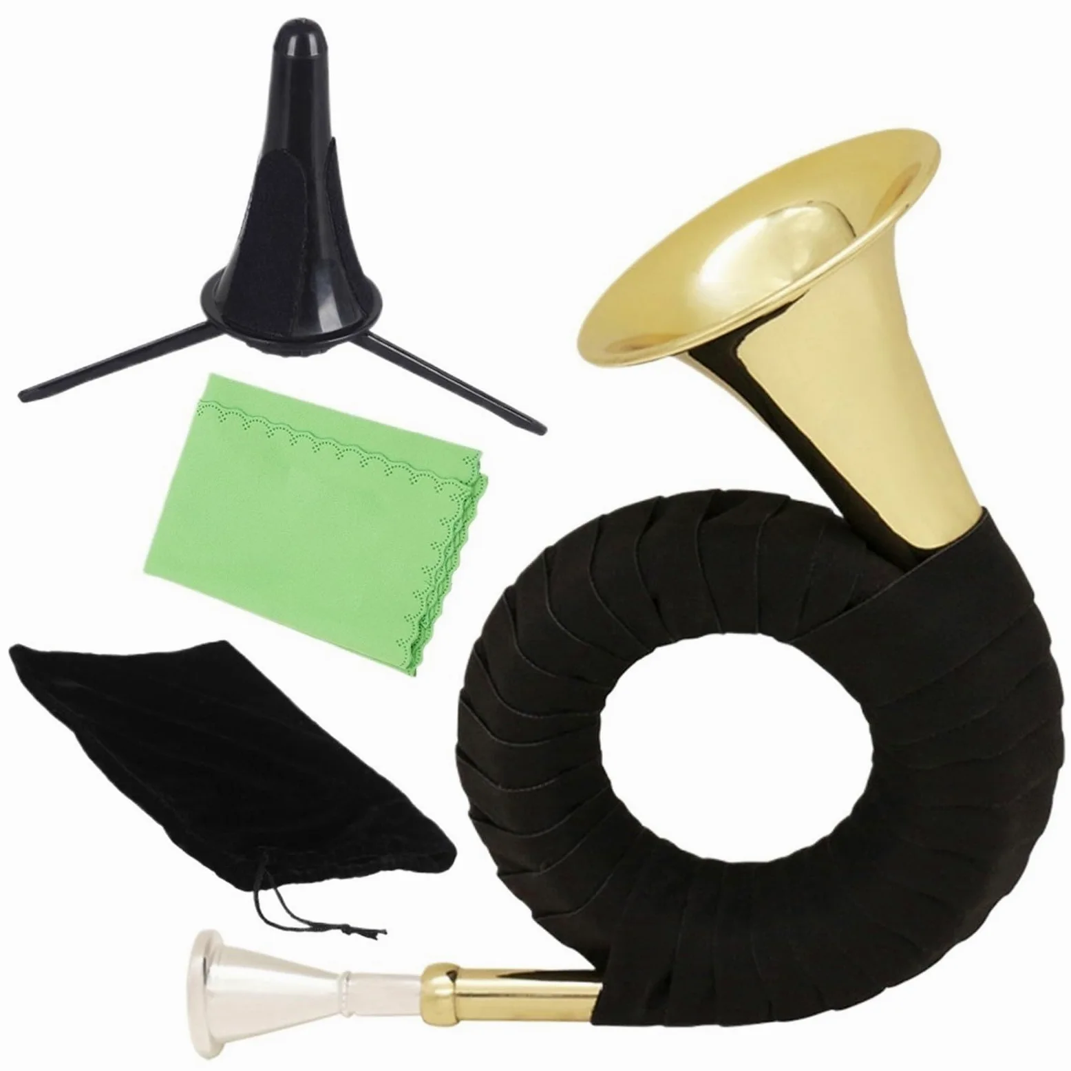 Corno Francese Strumento A Fiato In Ottone Sib Corno Francese Dorato Con Supporto(B)