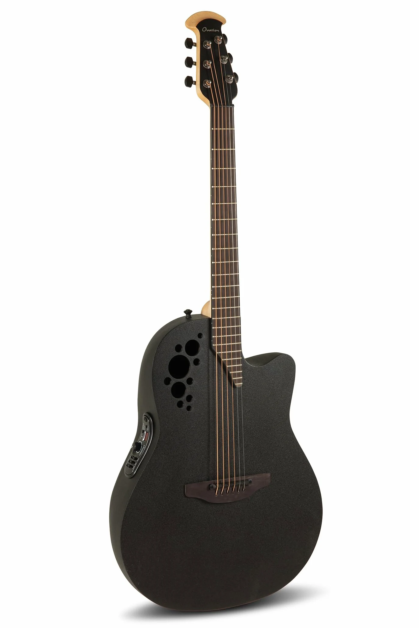 Ovation Chitarra acustica elettrica Pro Series Elite 1778TX Mid Cutaway – Coperta in abete Sitka massiccio di grado A – Corpo Lyrachord – Corde Adamas Nuova Coated – Black Textured – 1778TX-5-G