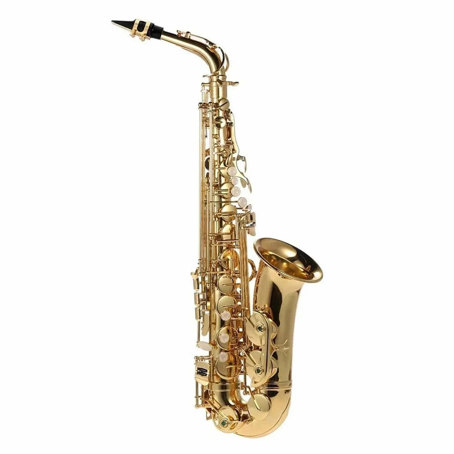 BABYCE Principianti Sassofono BE Sassofono Contralto Ottone Laccato Oro E Sax Piatto con Accessori Custodia