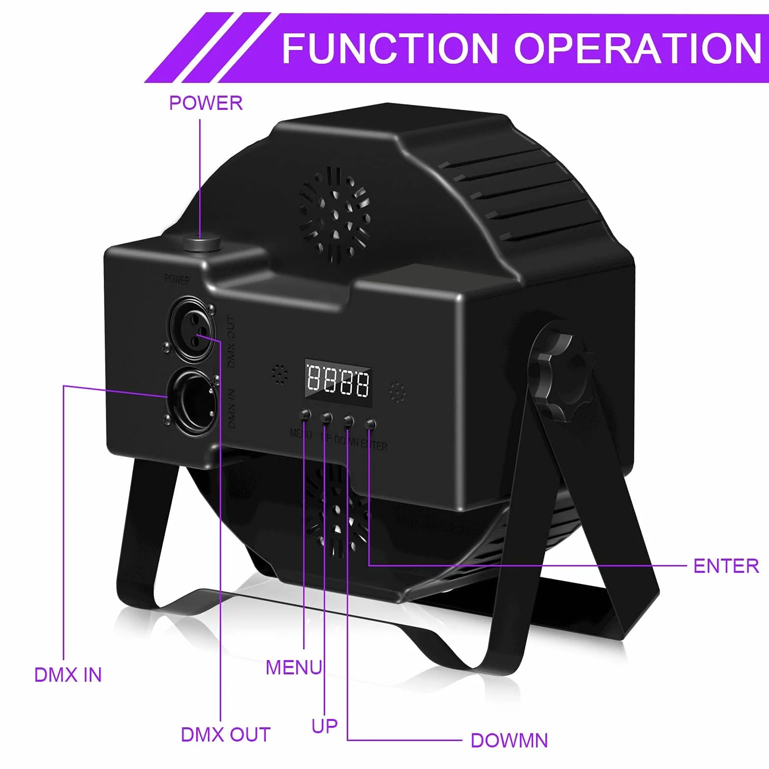 UKing Luce Effetto UV 36 X 2W LED Par Luci Nera UV DMX 512 con Telecomando 7 Modalità Ideale per DJ Bar Feste di Matrimonio