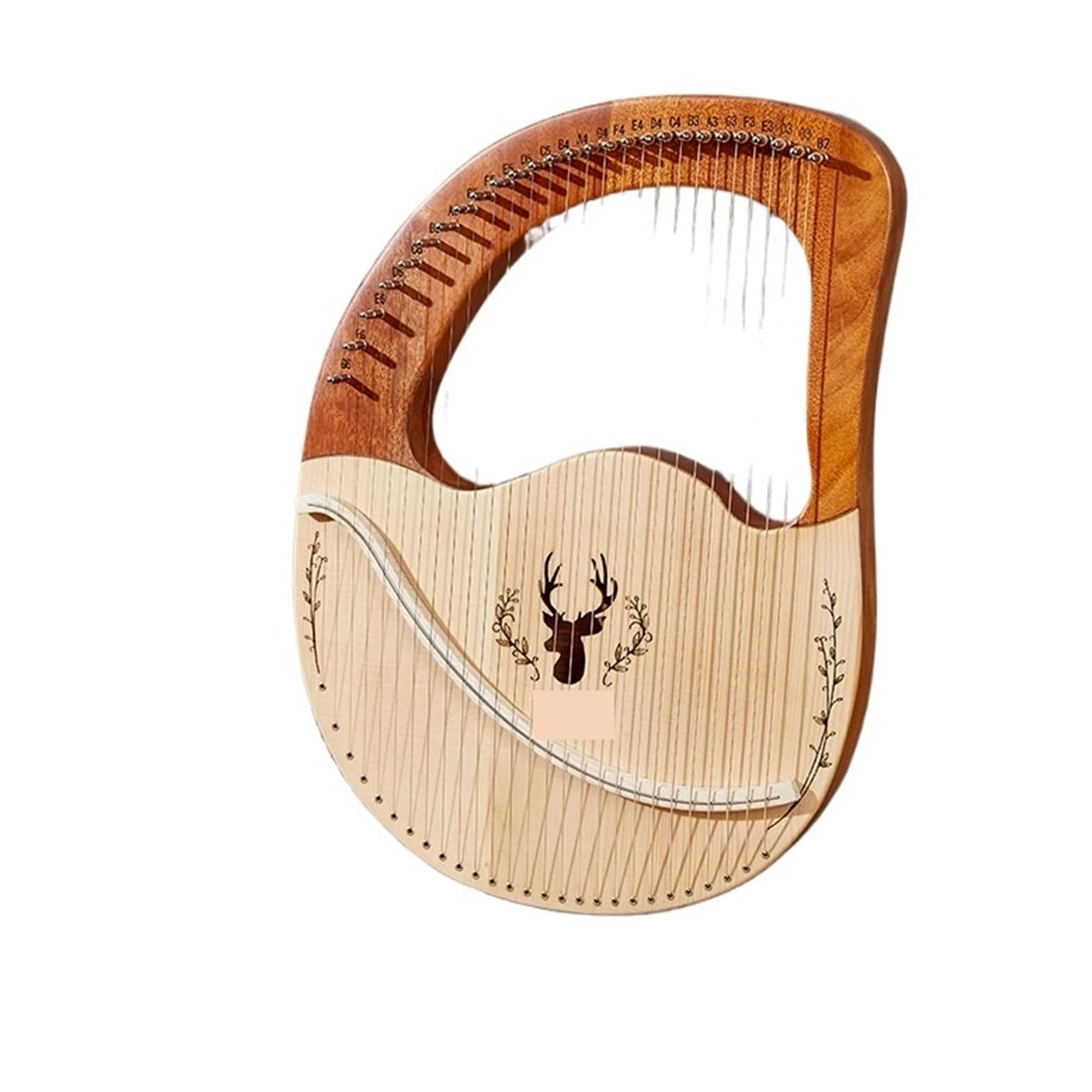 Arpa Arpa a Lira 32/27 Corde Arpa a Lira for Pianoforte Arpa a Lira in Legno massello Completo di Mogano Strumento Musicale Portatile(27 String)