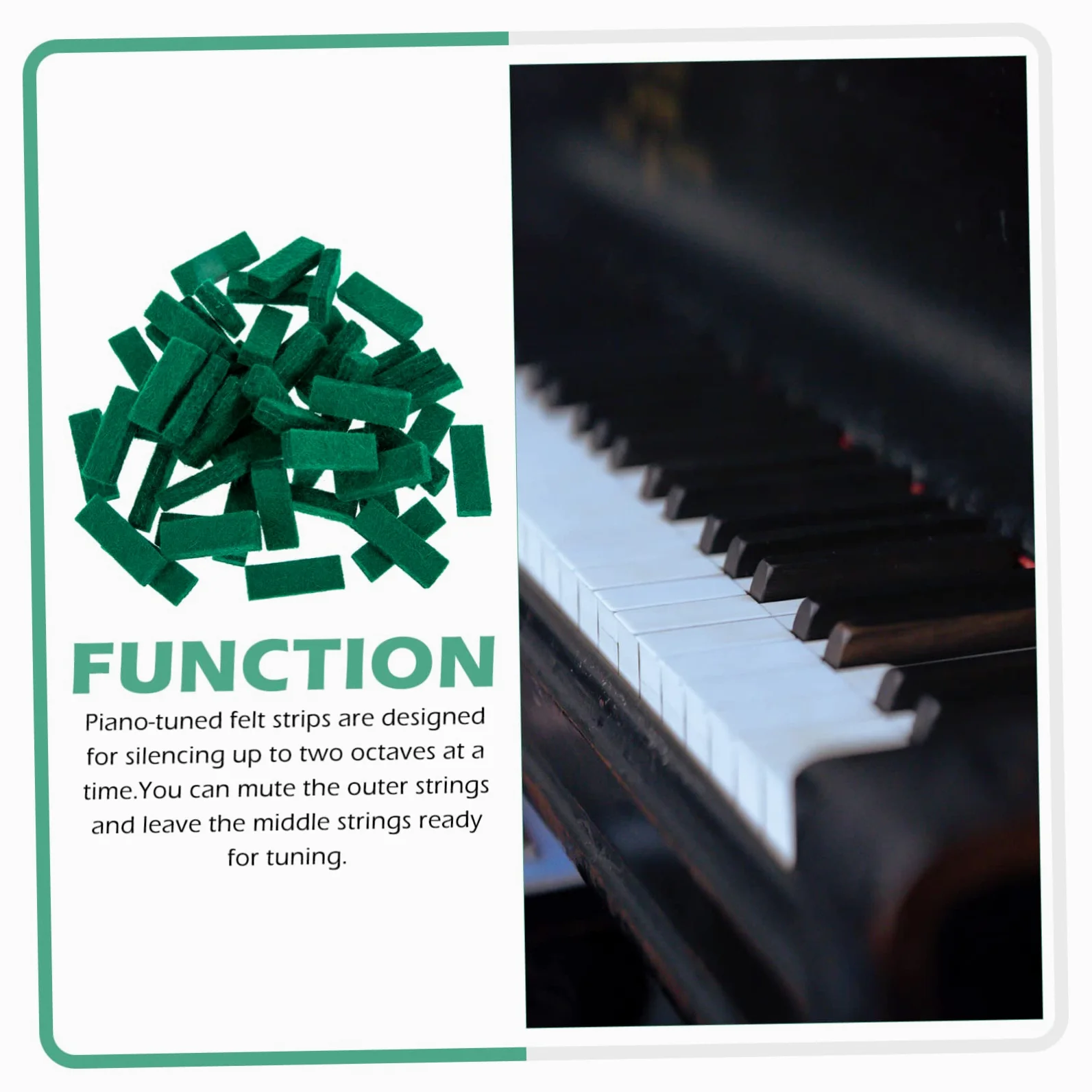 ibasenice 150pezzi Strumenti Per Accordatura Pianoforte Con Feltro Strisce Di Temperamento e Mute Per Pianisti Professionisti e Studenti