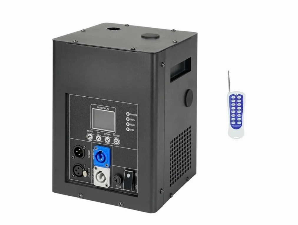 Macchina a scintilla fredda 750 W | Macchina per effetti speciali | Fuochi d'artificio pirotecnici con telecomando DMX wireless e display LCD | 1 pezzo.