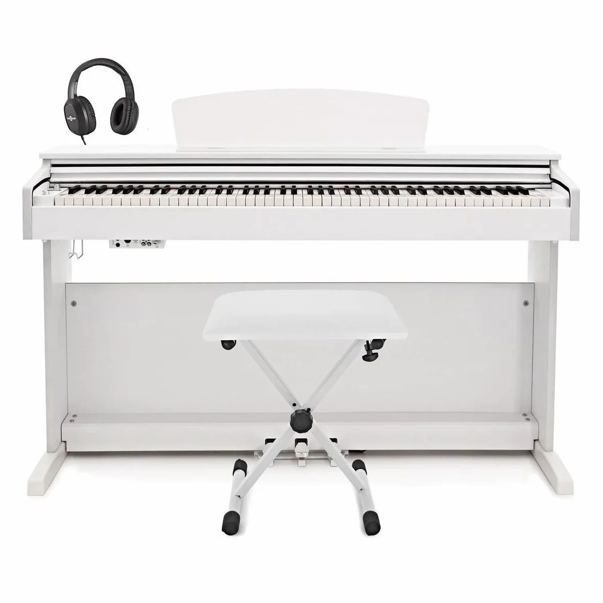 DP-10 X Pianoforte Digitale di Gear4music + Pacchetto Accessori, Bianco | 88 tasti pesati ad azione martelletto, registrazione USB e memoria interna, metronomo e modalità apprendimento