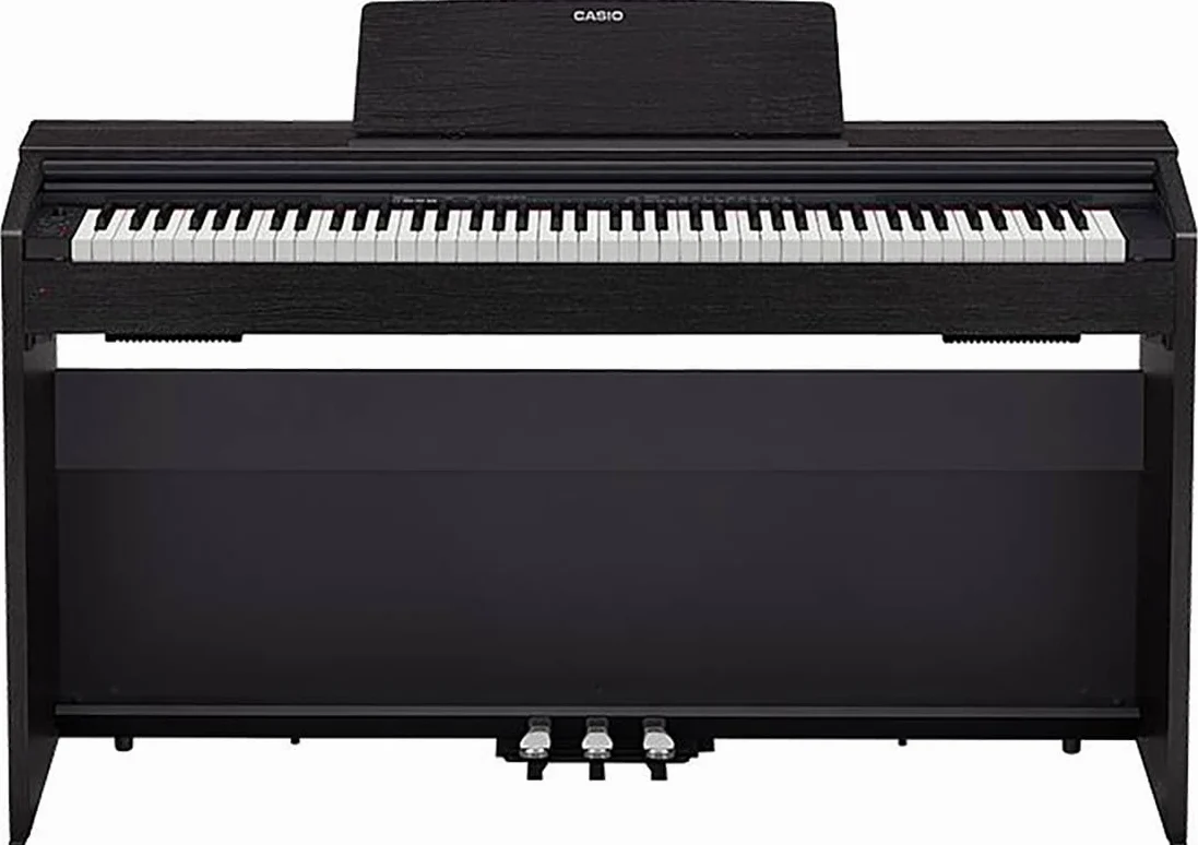 Casio Privia PX870BK Pianoforte Digitale a 88 Tasti - Nero Pacchetto con Pedale Sustain, Copertura, Cavo, Lezioni di Pianoforte Online, Video Didattico Austin Bazaar e Panno per Lucidatura