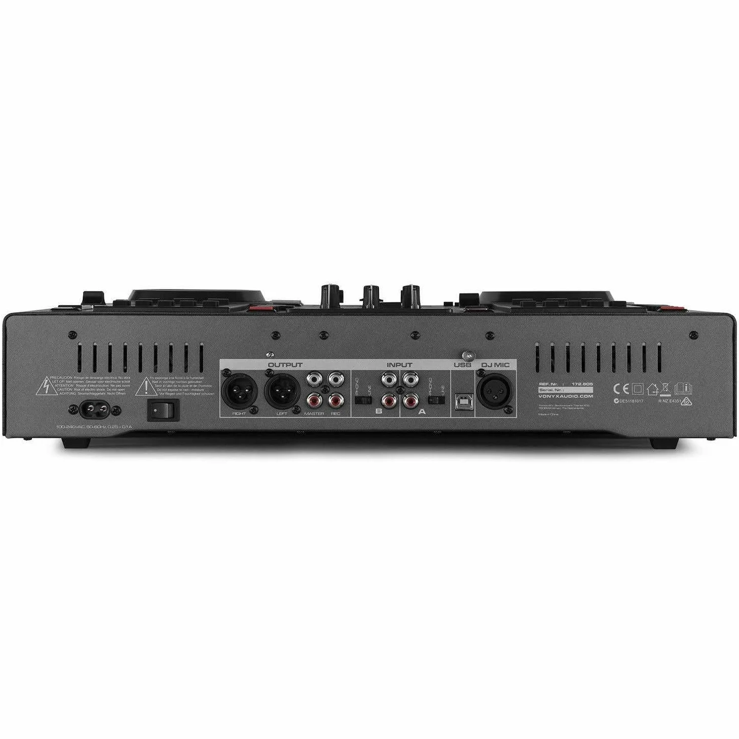Vonyx CDJ450 DJ Workstation - 2 Lettori CD Compatibili con MP3, Funzione Bluetooth, 2 Porte USB, Mixer a 2 Canali, Media Player, Ricerca Cartella Integrata, Maniglie
