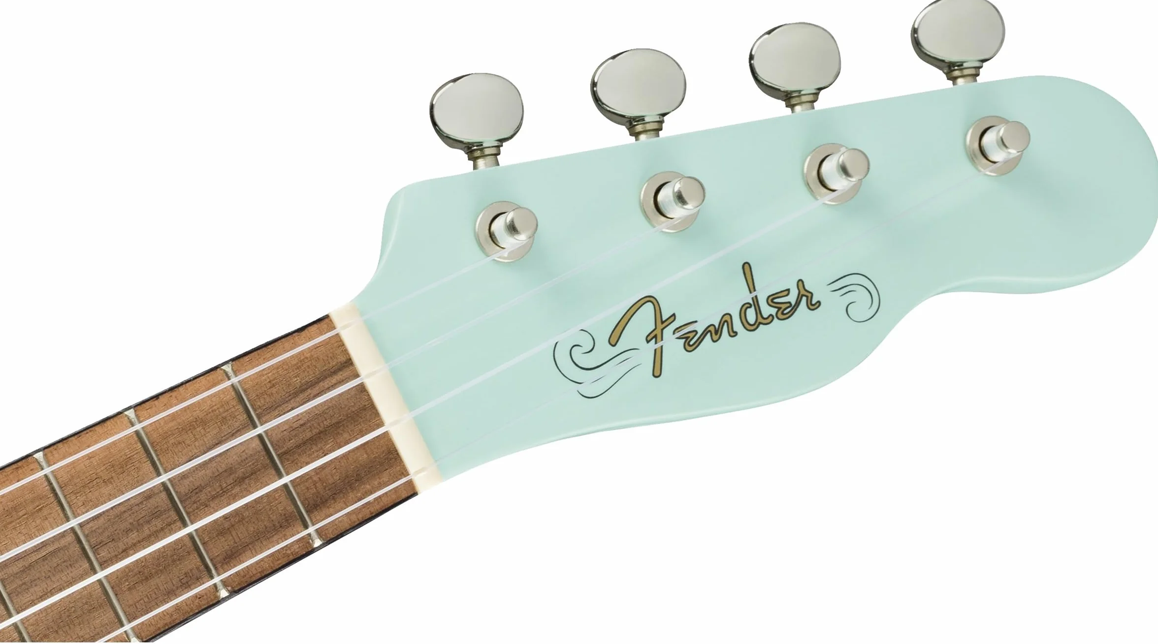 Fender Venice Ukulele Soprano, Daphne Blue, Tastiera in Noce, Design Leggero, Stile Classico, Include Lezioni Virtuali Gratuite