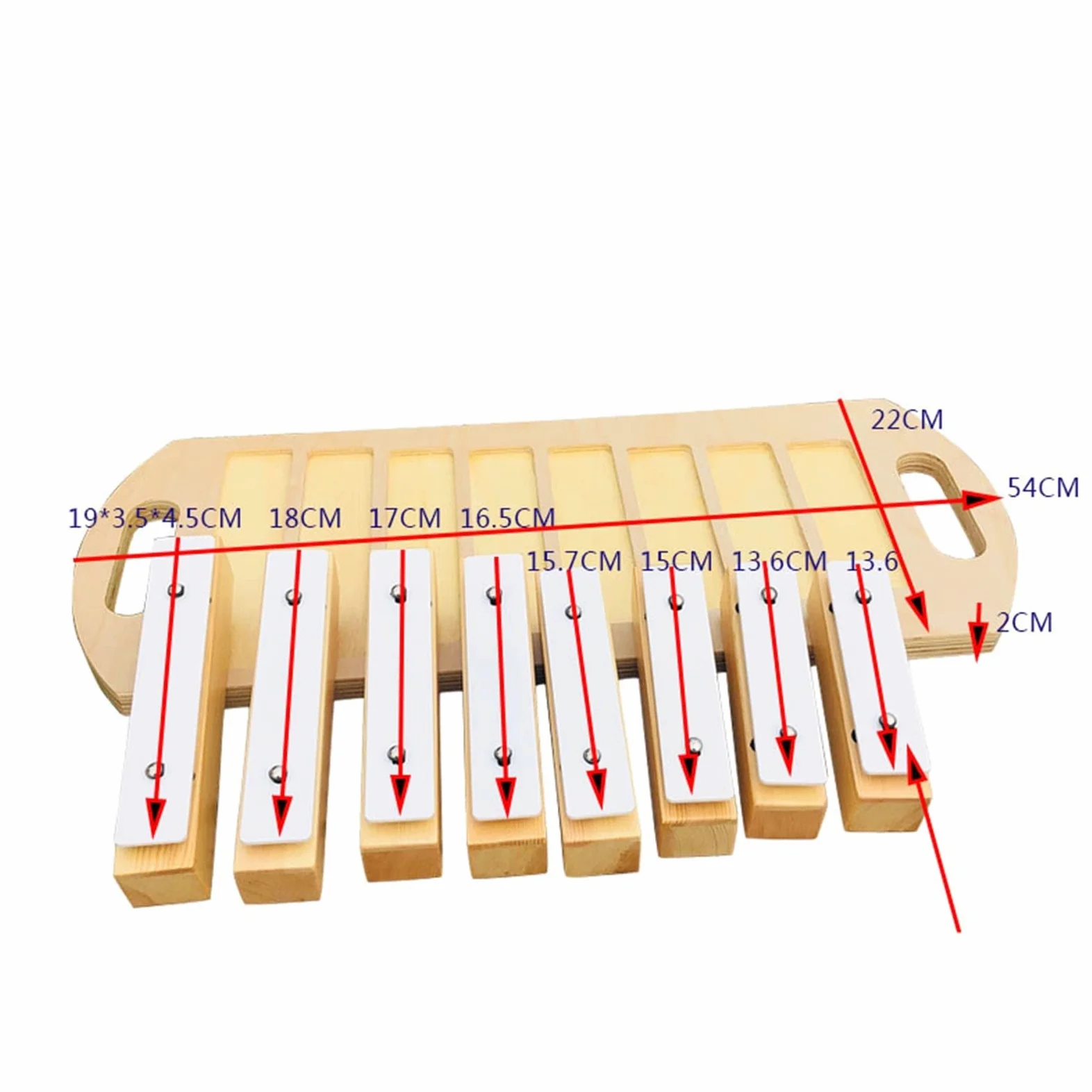 TSTS Grandi Sussidi Didattici Professionali per Musica in Mattoni A 8 Toni Standard per Suonare Il Pianoforte con Carillon per Pianoforte con Piastra in Alluminio Percussão Musical