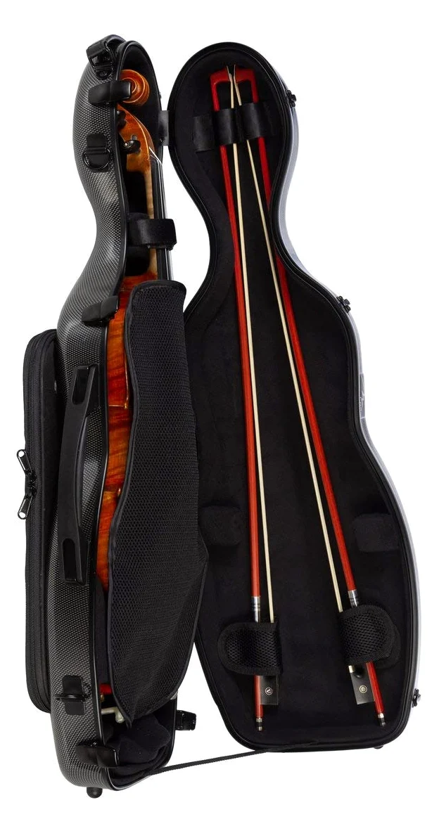 Custodia per violino Fiberglass Steel Effect 4/4 point black M-Case