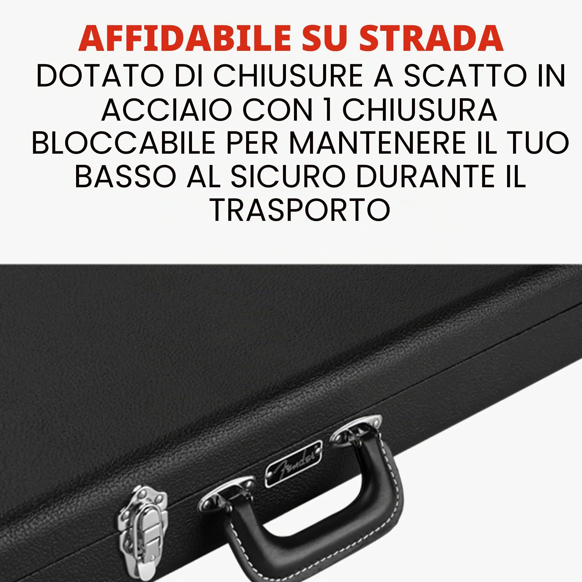 Fender Classic Series - Custodia per Precision Bass e Jazz Bass, Colore Nero