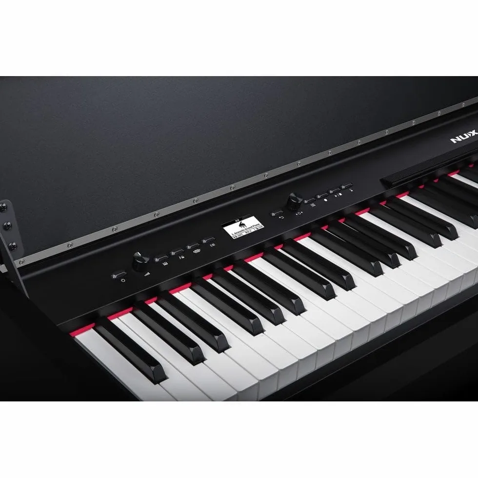 NU-X | NCK-330 Pianoforte verticale digitale: 88 note Hammer Action Keyboard con Bluetooth, integrazione USB e controllo multifunzione per casa e studio