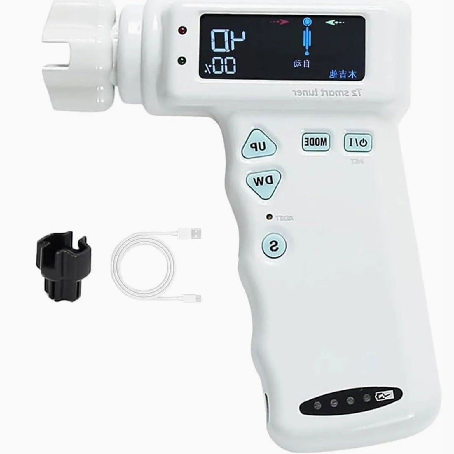 Accordatore per chitarra, avvolgitore automatico intelligente per chitarra con display LCD a colori, accordatore rapido per chitarre acustiche da 2600 mA, avvolgitore per corde per chitarra elettrica(