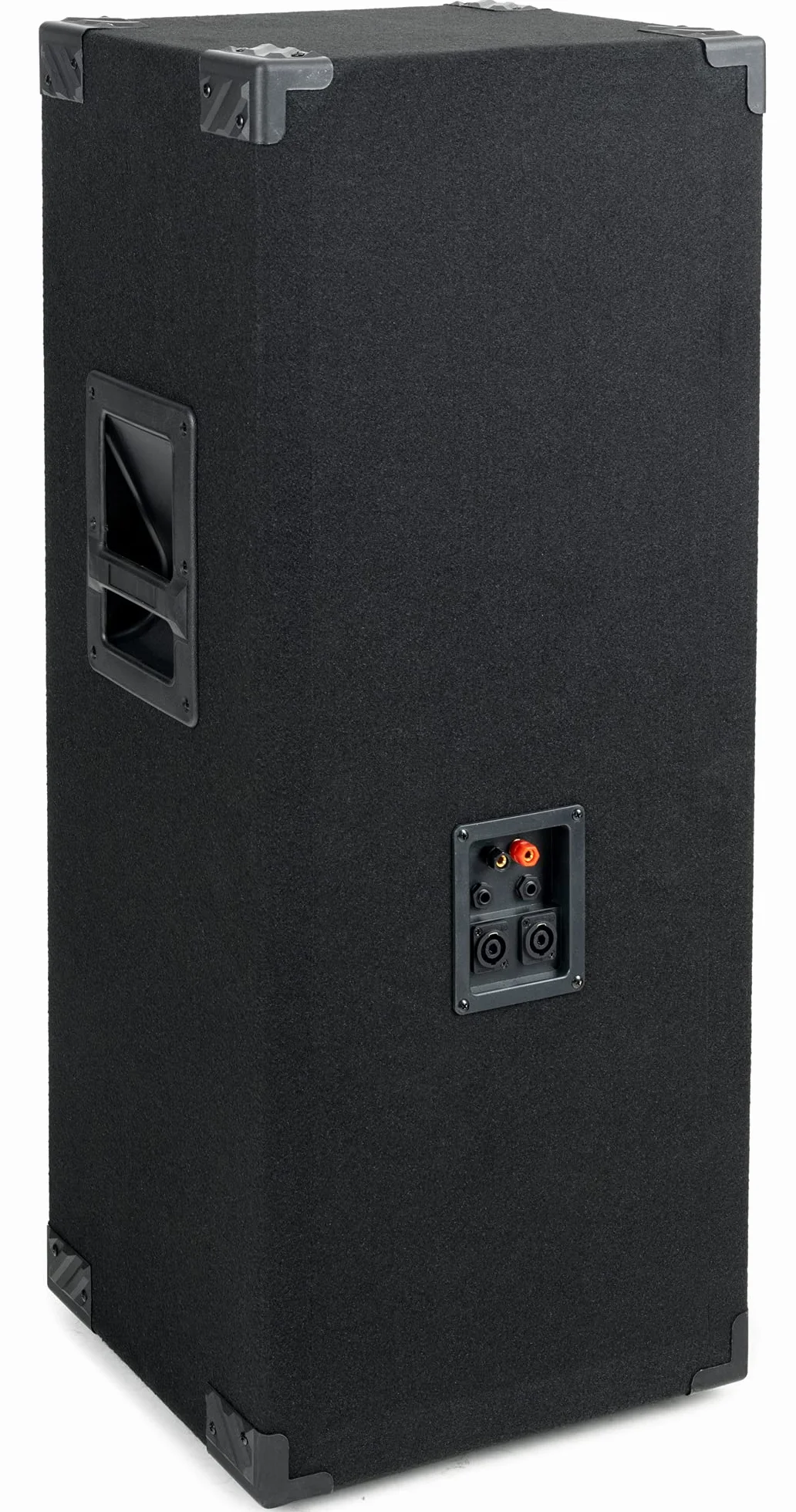 McGrey DJ-2222 Cantina Party/Box DJ 1000W, 500W RMS (1000W MAX), Peso: 15 | Cassa 2 vie con 2 x 12" (30cm) subwoofer e tre tweeter piezo, Cabinet in legno stabile e maniglie, 2 ingressi jack da 6, 3 kg
