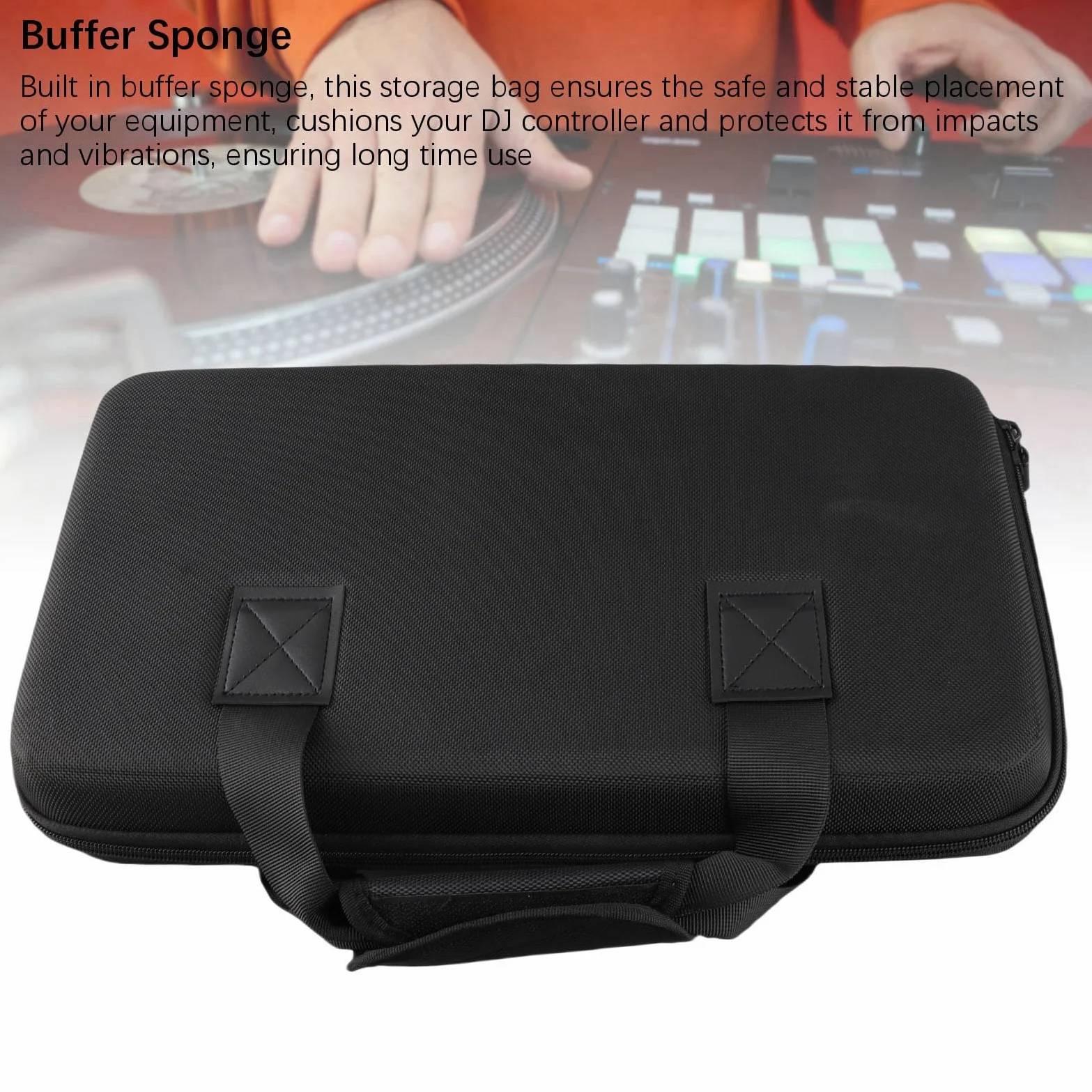 Goshyda Custodia per Controller DJ per Controller DDJ FLX4 400 SB2 SB3 RB Double Channel, Custodia Portatile del Sacco di Archiviazione DJ con Spugna Buffer