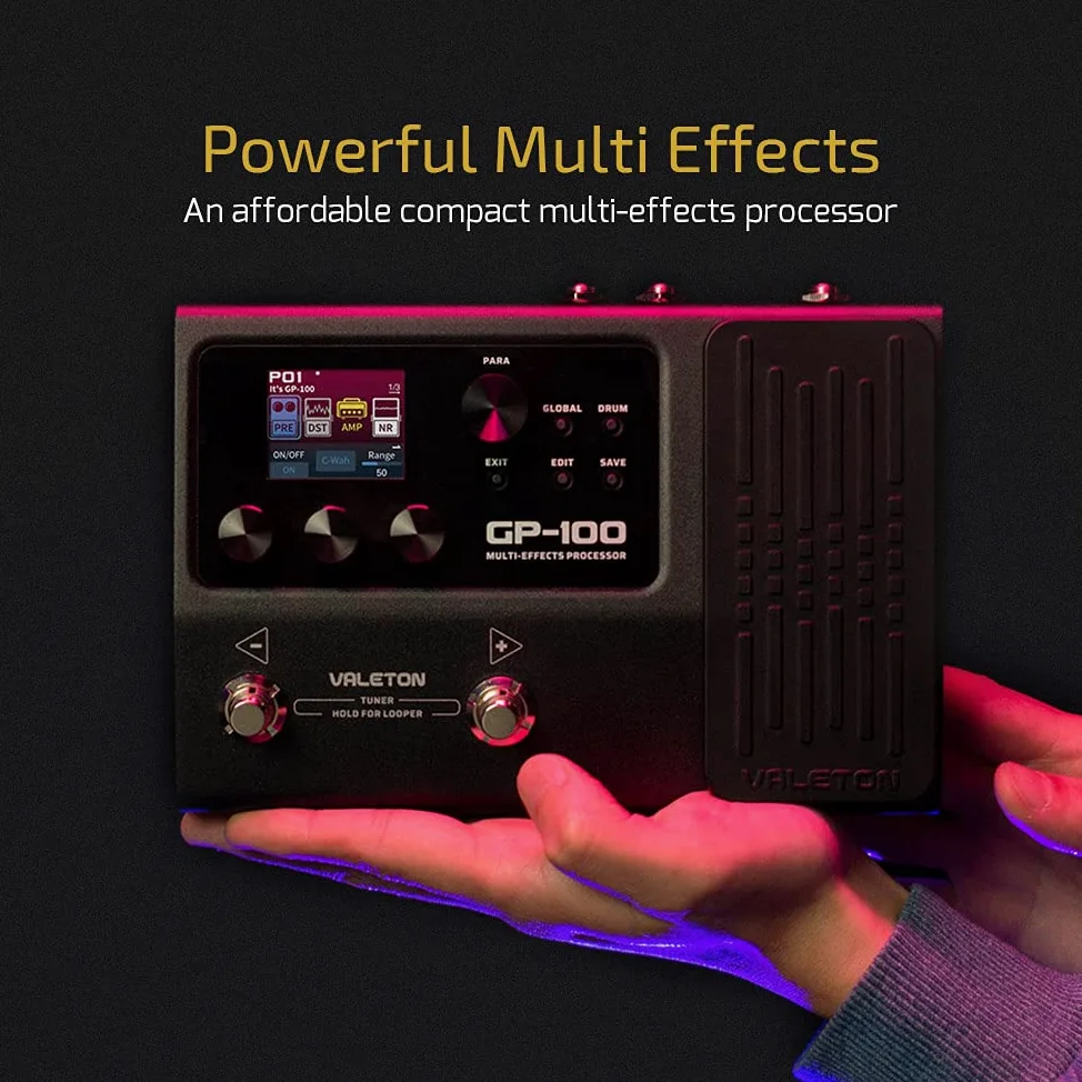 Valeton Multi Effetti Pedale Chitarra Processore con Espressione 140 effetti integrati 198 preset Modellazione di amplificatori Looper Presa IR OTG da fornitori di terze parti per live streaming
