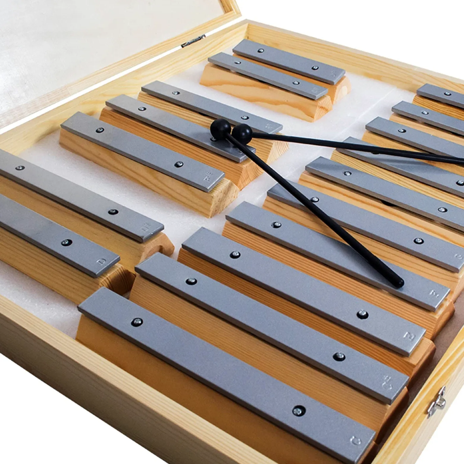 Xilofono Xilofono Portatile Professionale A 17 Tasti con Piastra in Alluminio Glockenspiel