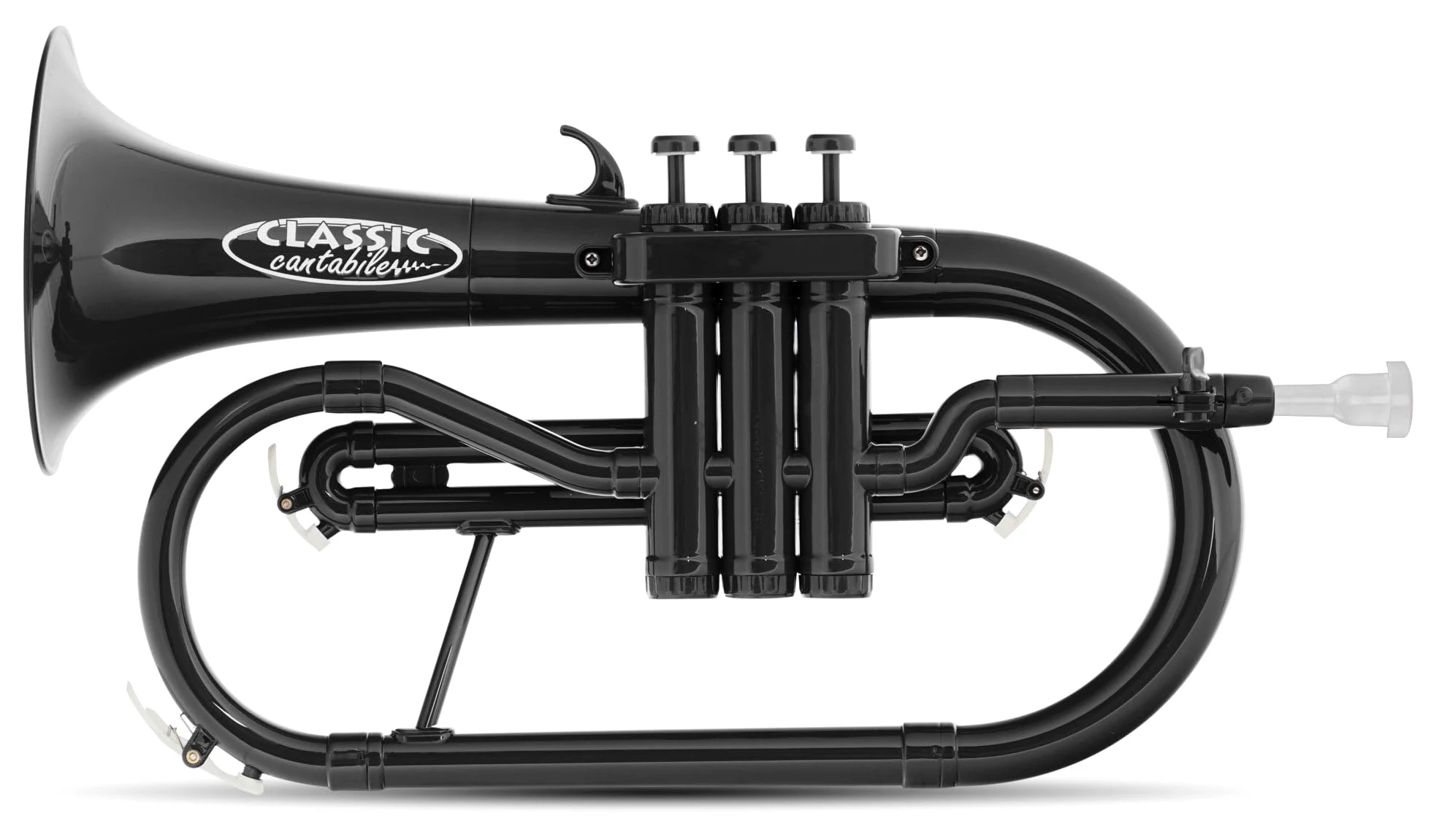Classic Cantabile MardiBrass Flicorno in ABS Plastica - Valvole Perinet - 600g leggero - Foratura: 11,5 mm - incl. bocchino e custodia - nero