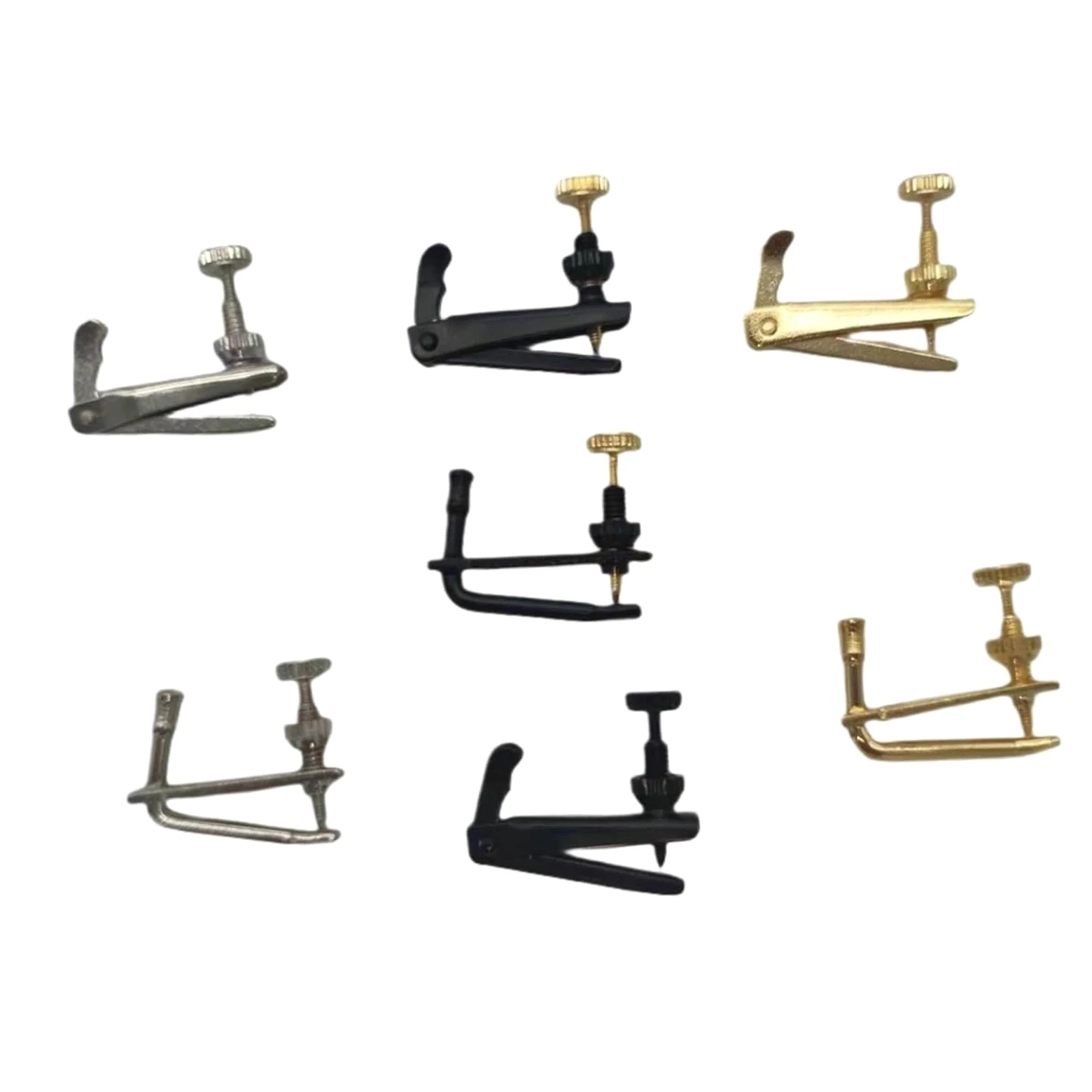 Accessori Per Violino 40 Pezzi Di Regolatori Di Corde Per Violino Accordatori Fini Accessori Di Misura 3/4(1Silver)