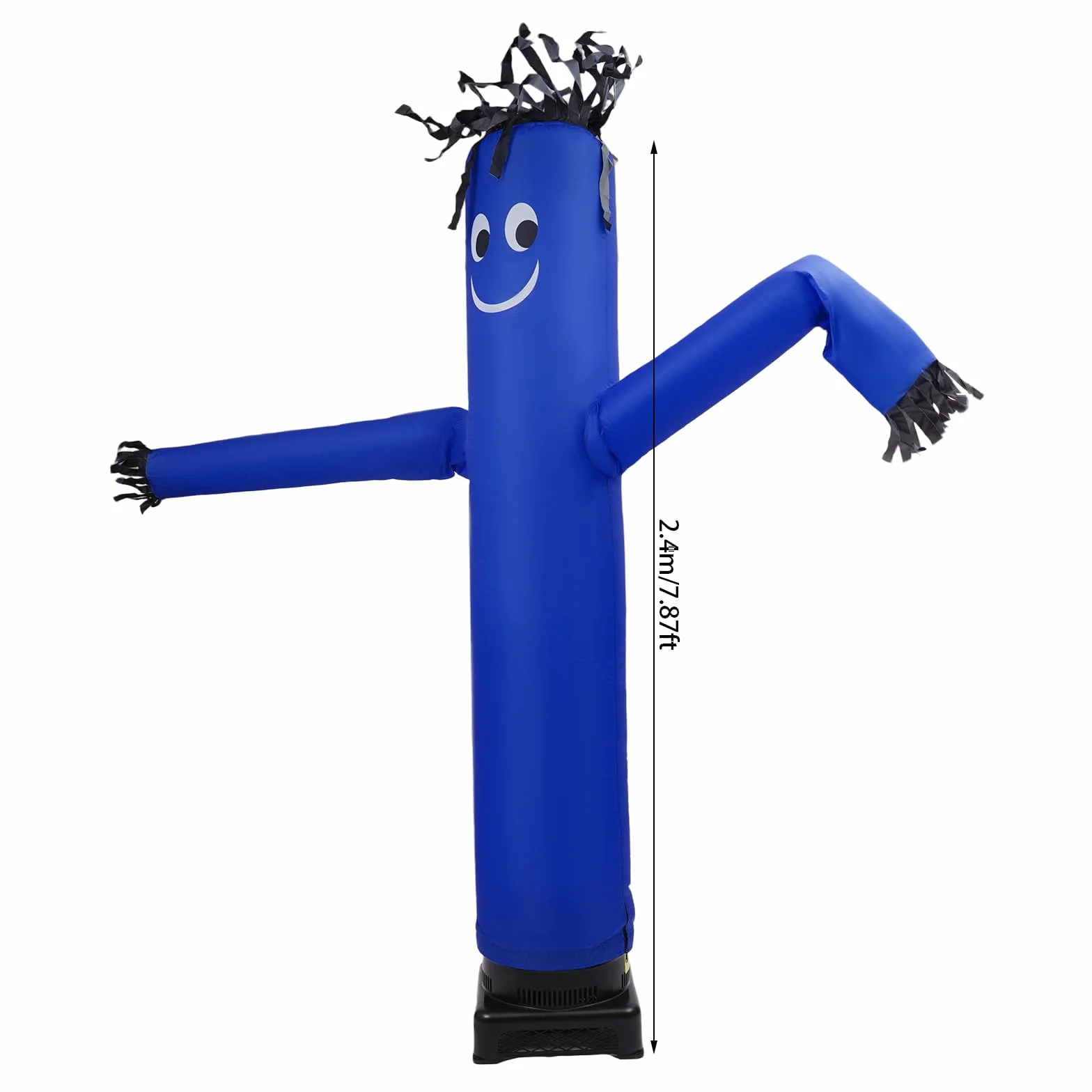 Skydancer - Dancer gonfiabile da 2,4 m, con ventola da 550 W, 230 V, poliestere 190D, blu e nero, per pubblicità, negozi, eventi, fiere, all'aperto (blu/nero)