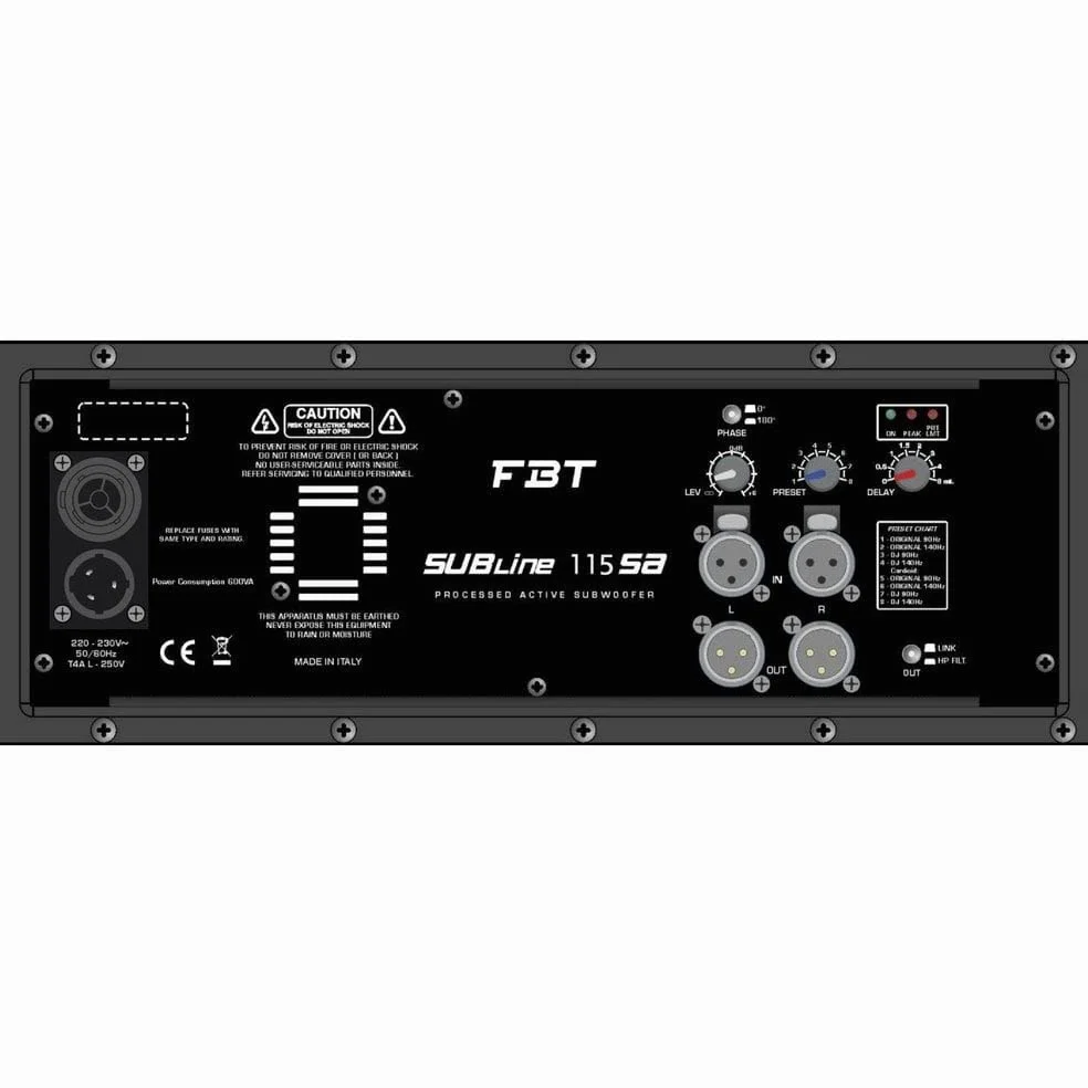 Subwoofer fbt subline 115sa