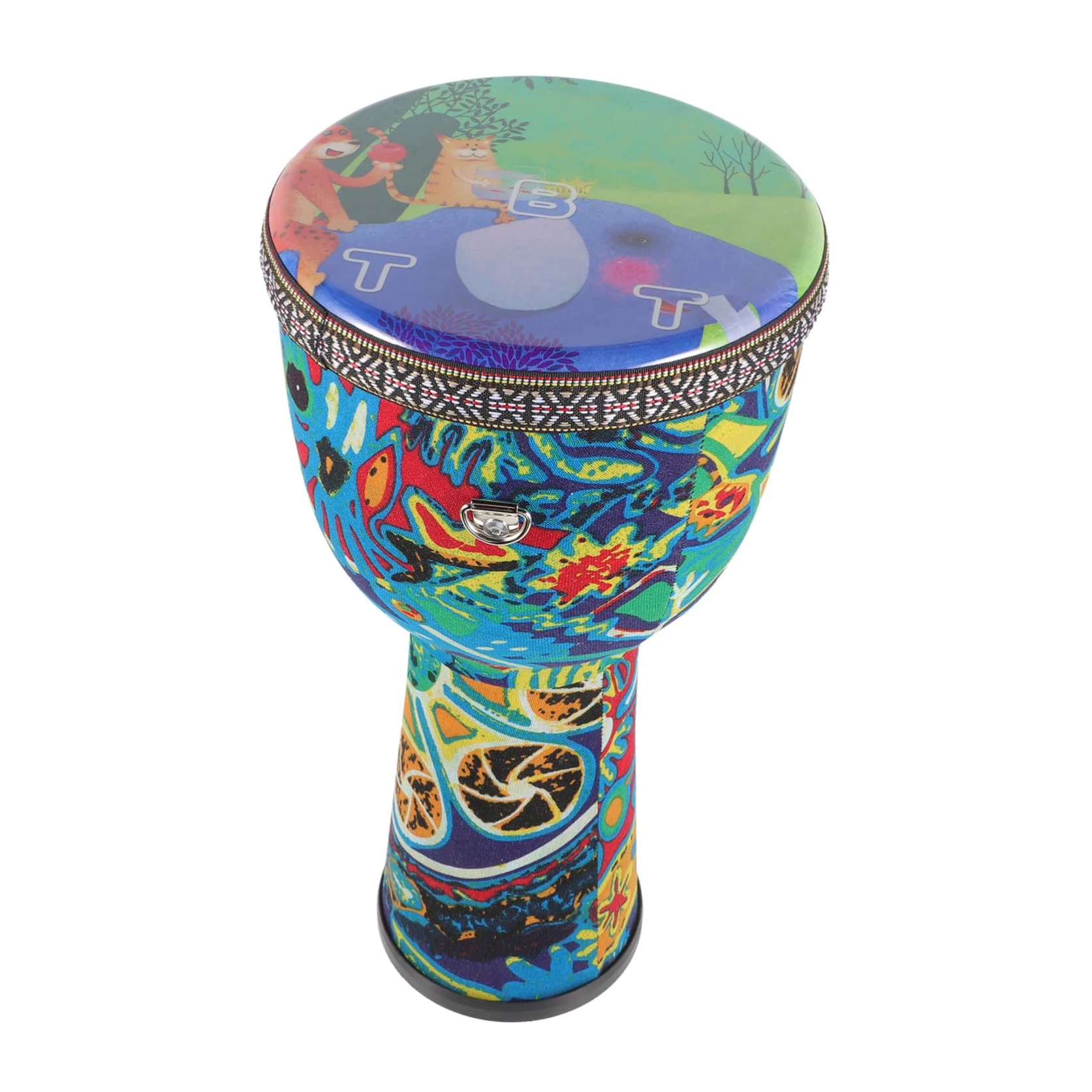BESPORTBLE Djembe Dipinto Resistente e Anticorrosione Strumento Percussione per Adulti per Performance Musicali e Feste