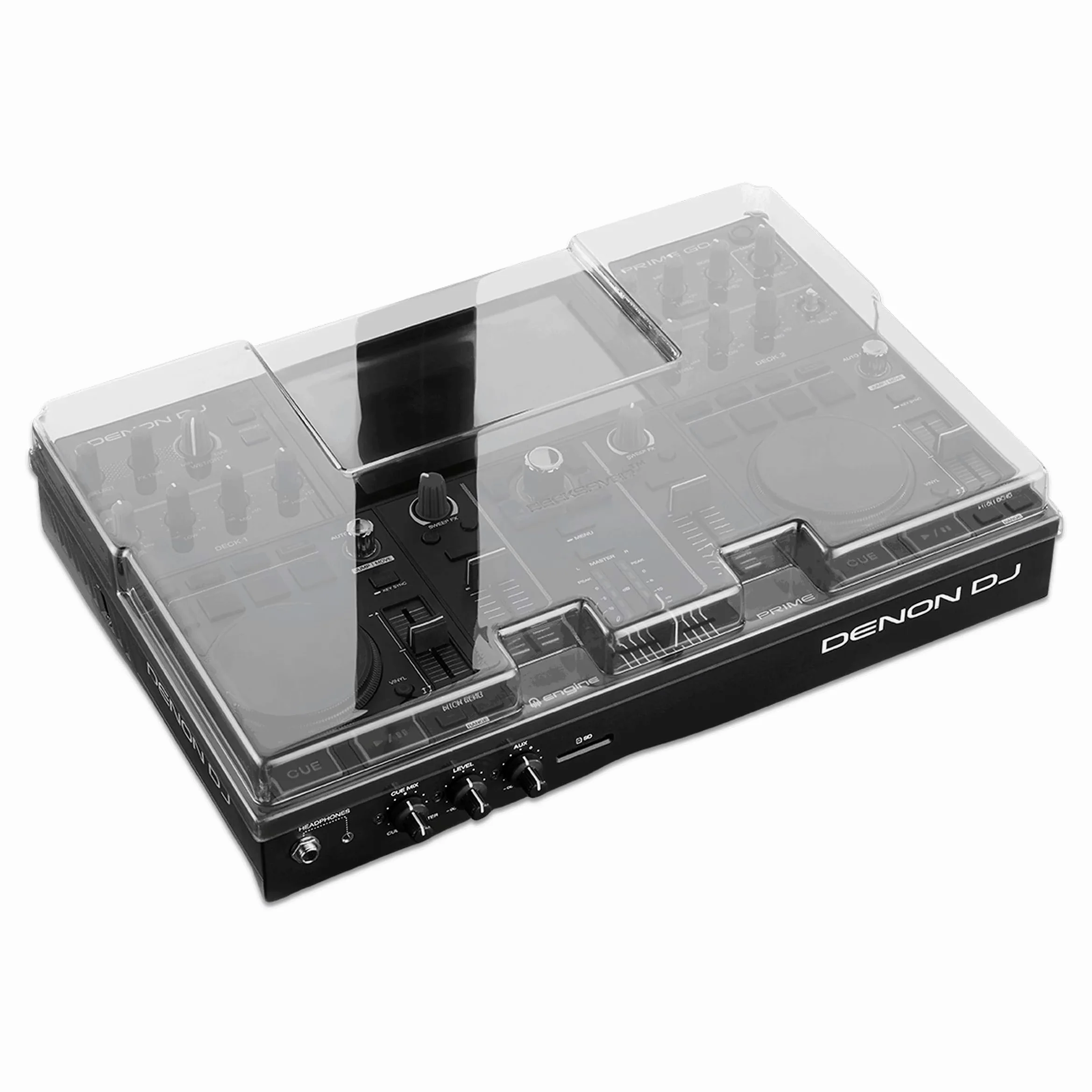Decksaver Cover per Denon Prime Go – Coperchio protettivo in policarbonato super resistente in colore fumé trasparente, prodotta nel Regno Unito, la scelta dei DJ per una protezione imbattibile