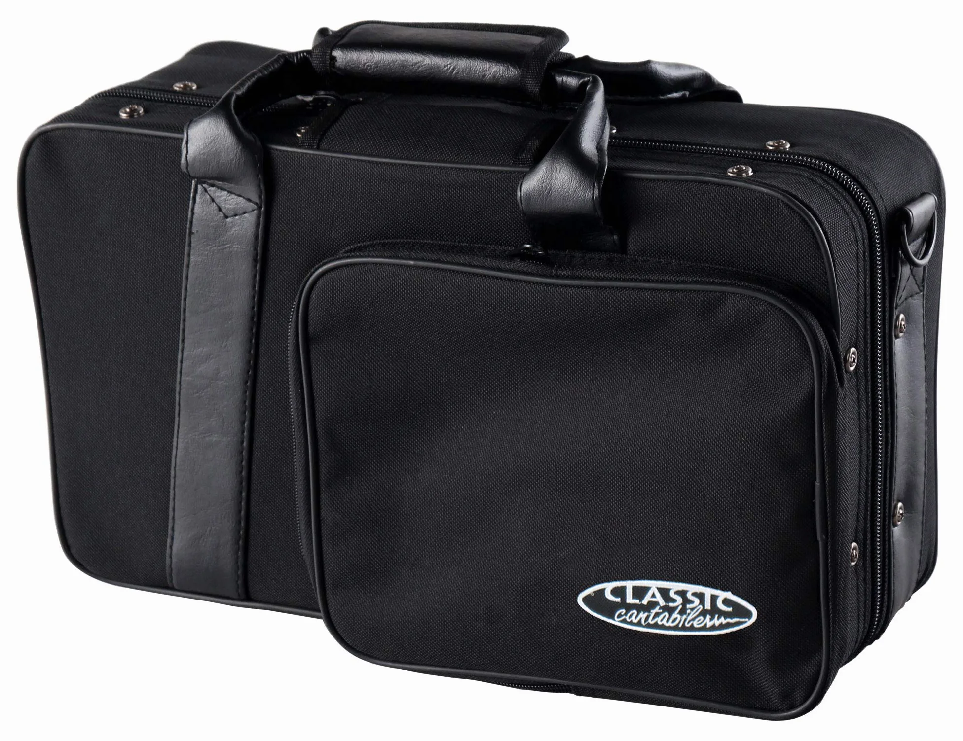 Classic Cantabile CLK-20 Clarinetto Sib Plastica Sistema Tedesco Set ESM | 20 chiavi, 6 anelli, Corpo in ebanite effetto legno, Meccanica argentata, Supporto pollice regolabile, Anello per tracolla