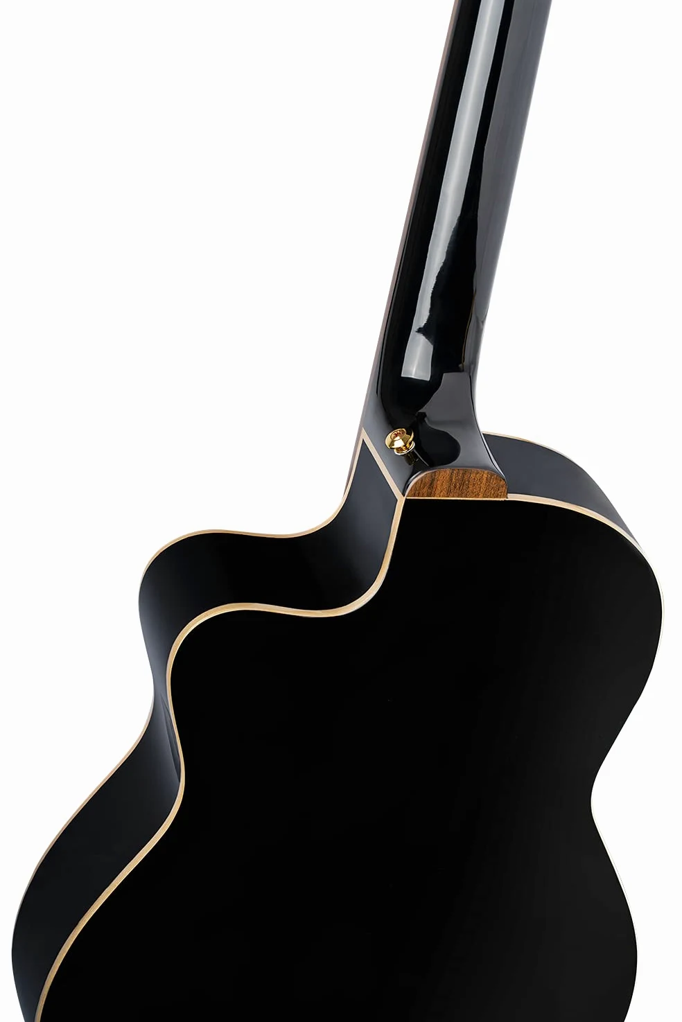 Ortega Classical Guitar Performer Series 4/4 Inclusive Custodia Manico Sottile Thinline Body - Nero (RCE138-T4BK)