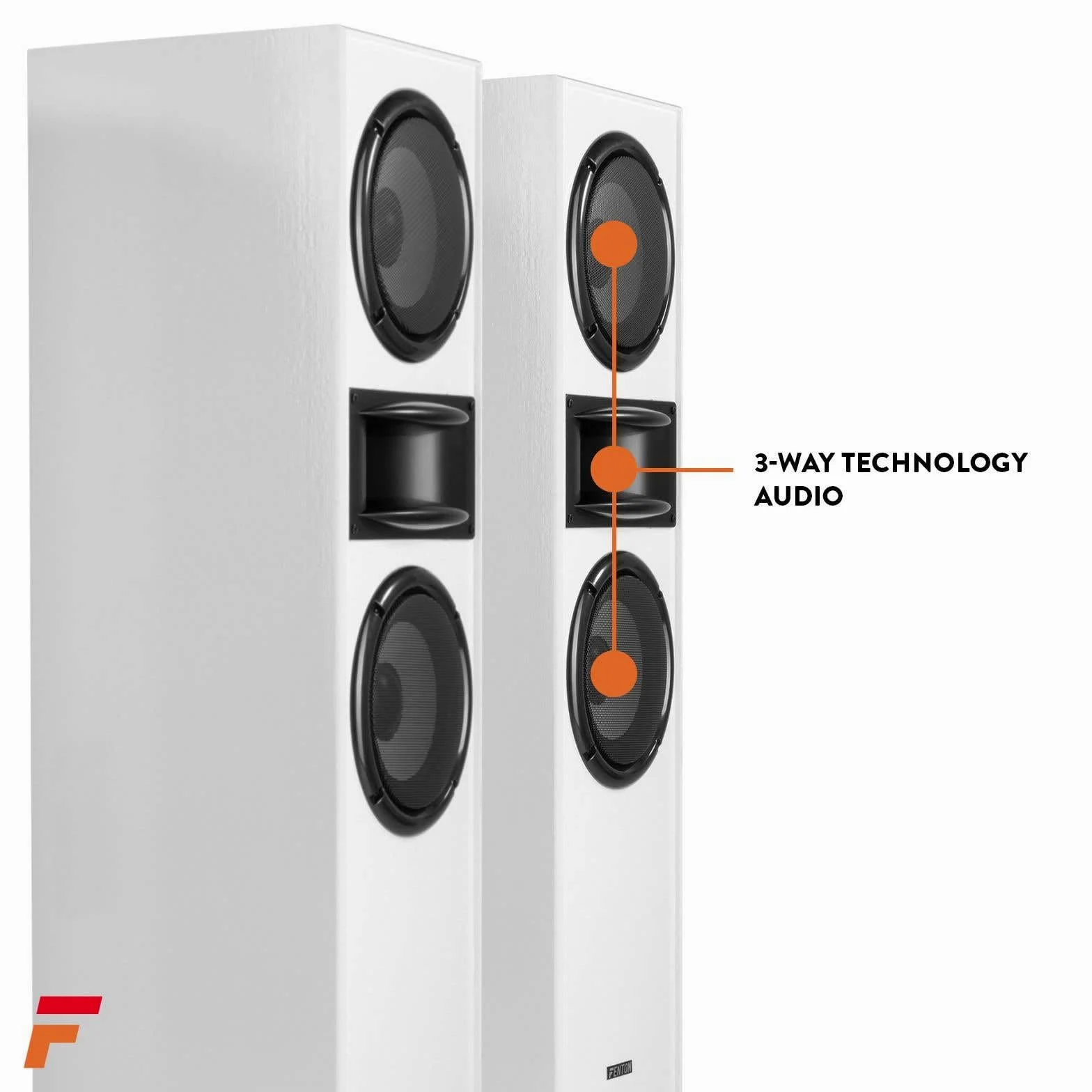 Fenton HF700W Tower Set 2x 6.5 White