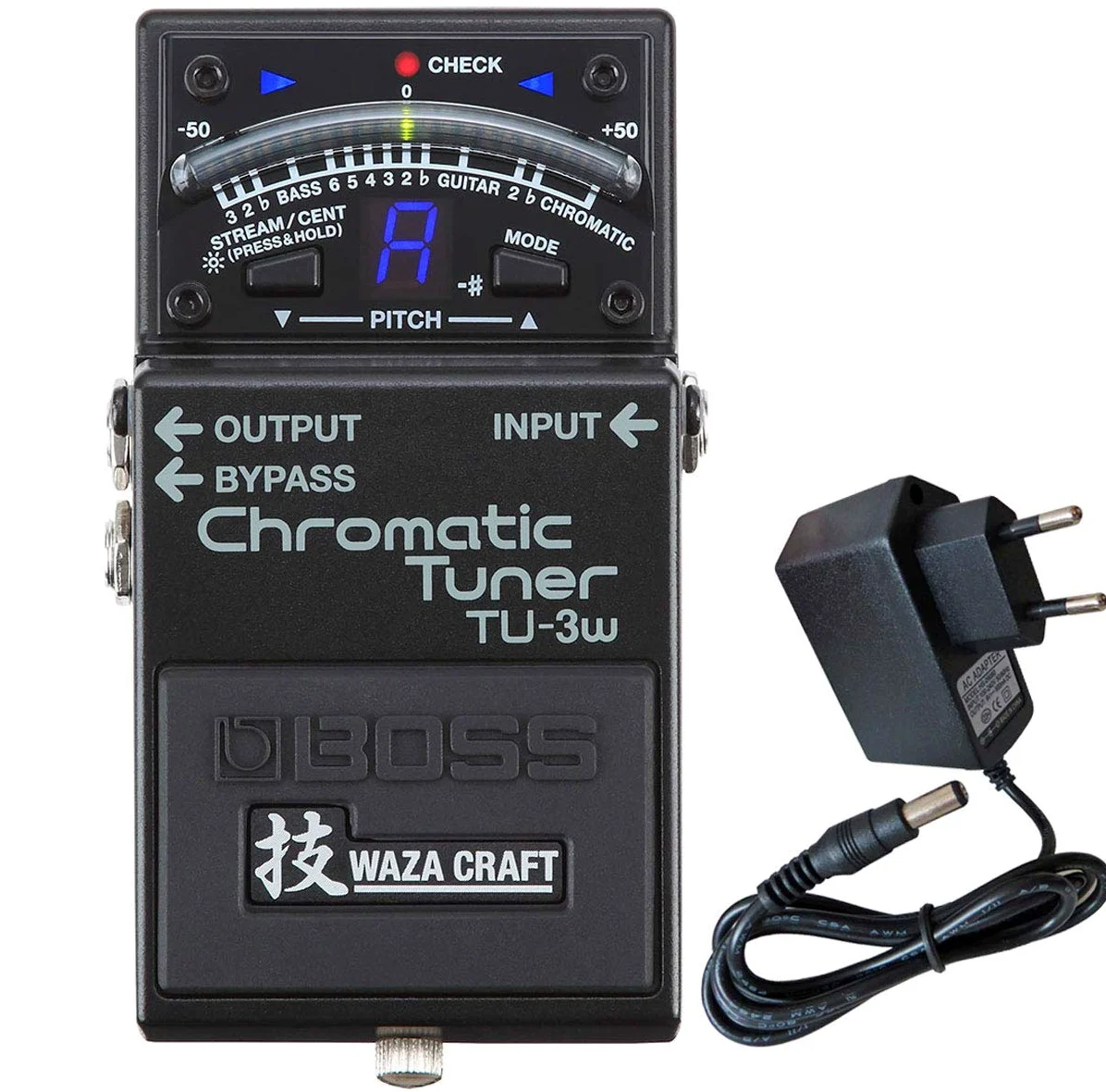 Boss TU-3W Waza - Accordatore cromatico + alimentatore Keepdrum 9 V