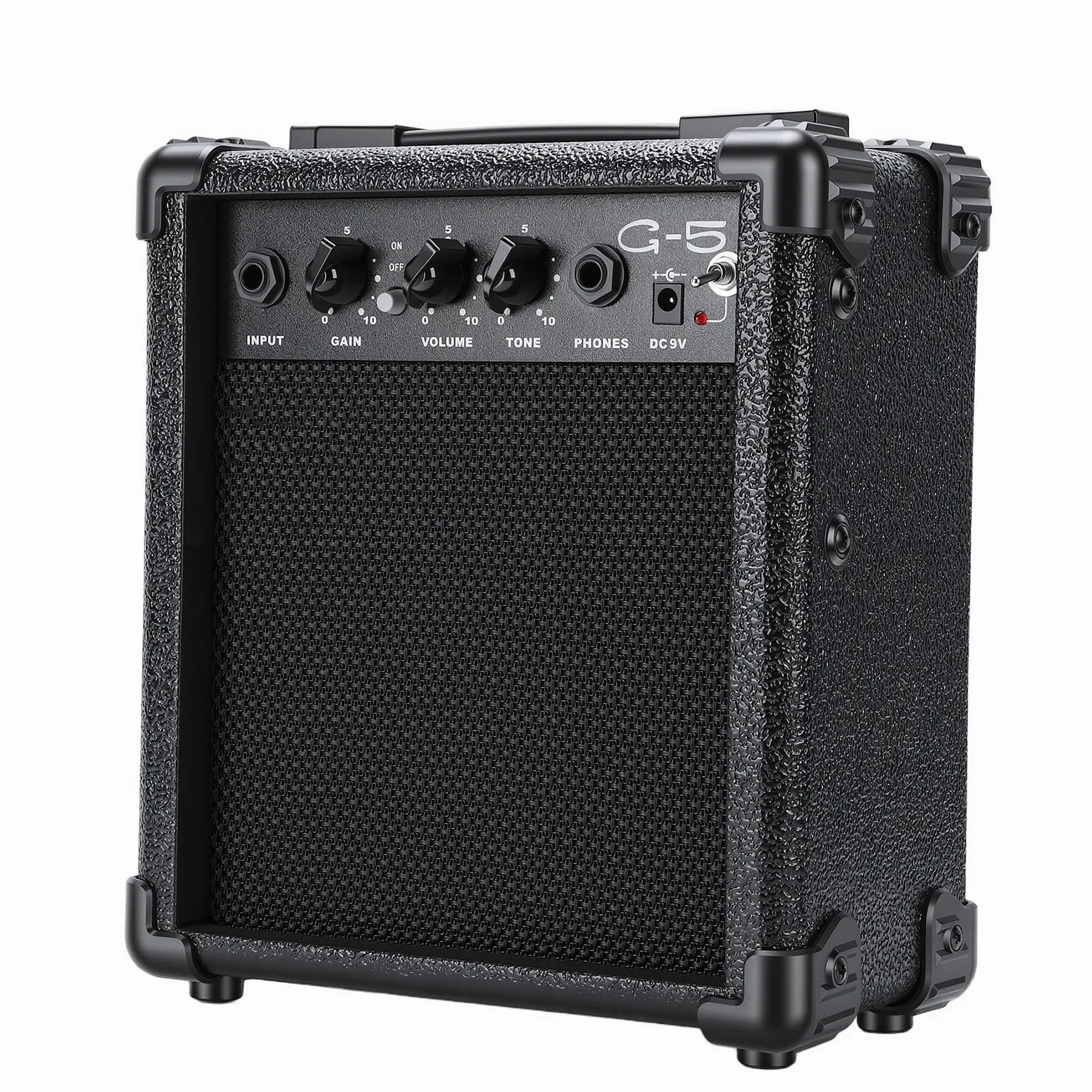Mini Amplificatore per Chitarra Portatile, Amplificatore per Chitarra con Uscita per Auricolari da 3,5 Mm, per con Jack di Ingresso da 6,35 Mm per la Pratica Quotidiana e le Performance di