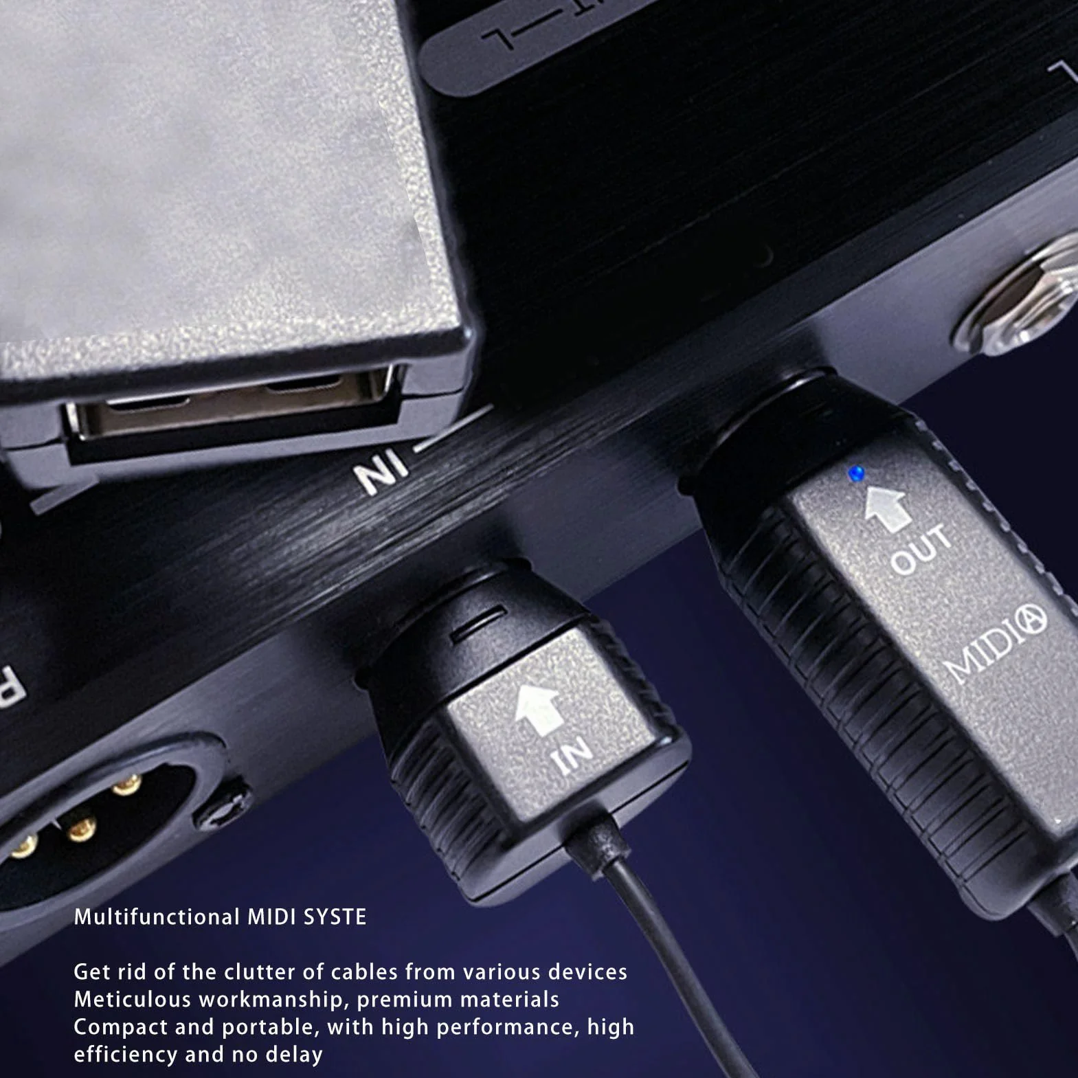 Adattatore MIDI Wireless, Trasmissione MIDI da MIDI a USB Plug and Play per Tastiera Digitale e Controller MIDI, Compatibile con Dispositivi OS X e iOS
