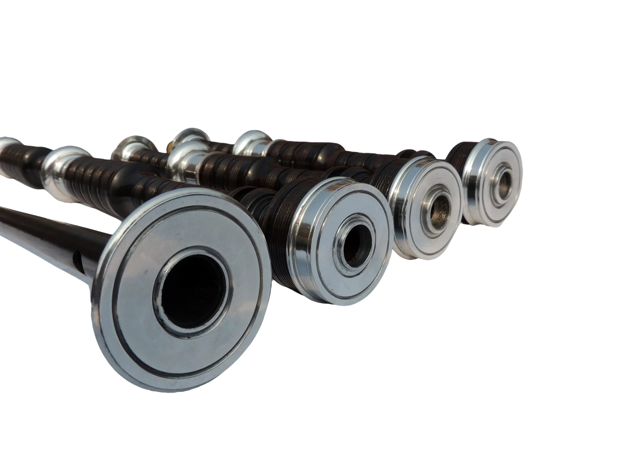 Cornamusa Great Highland in legno di cobolo sfumato nero con supporti in nichel argento e corda di copertura in velluto nero, per studenti, kit completo con guida per principianti, ance e