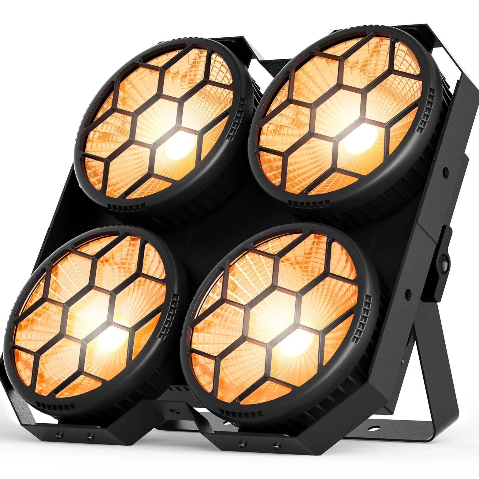 4x100W COB Par Faro Teatrale Bianco Freddo/Caldo Luci da Palco Stroboskop 25+30 Effettis Illuminazione DMX6/12CH per Festa Spettacoli Teatro Matrimonio