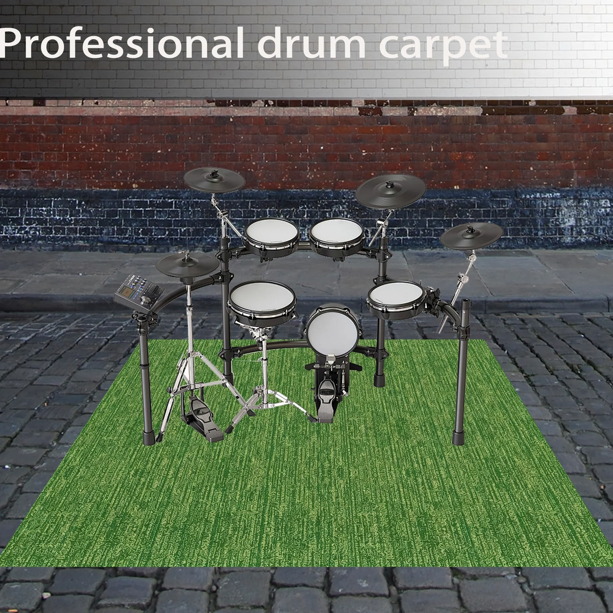 Tappeto Batteria Antiscivolo Tappeto a Tamburo Insonorizzato 250 x 200 cm | Poliestere, Insonorizzato, Professionale, Tappeti per Batterie Elettroniche Rullante Acustica Snare Drum Grancassa Strumenti