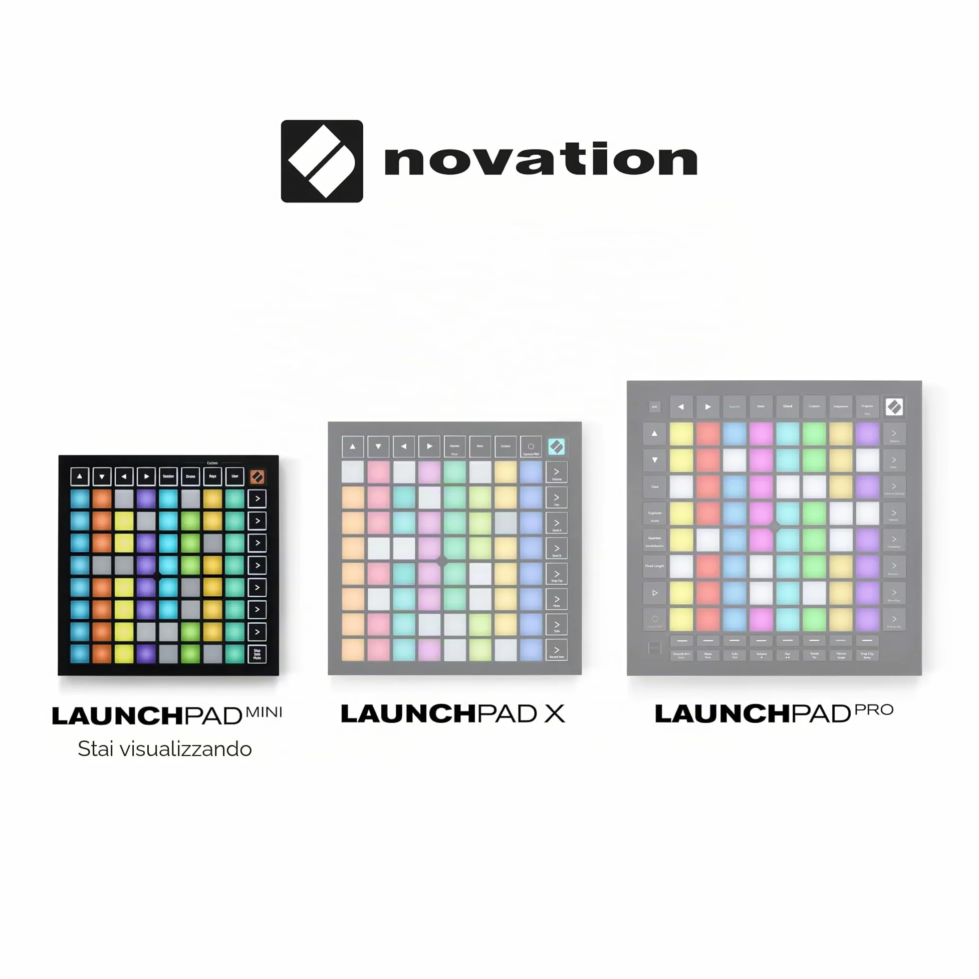 Novation Launchpad Mini [MK3], controller MIDI USB A Griglia Con 64 Pad Portatile, Per Esibizioni Con Ableton Live E Logic Pro