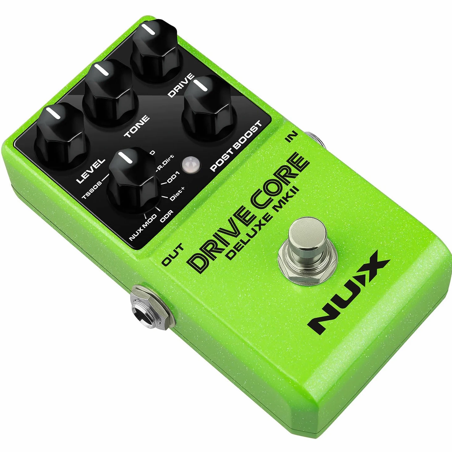 NUX | Drive Core Deluxe MKII Pedale Overdrive - 8 modalità analogiche True Bypass, Post Boost, Stompbox compatto - Per chitarra elettrica, amplificatore valvolare, FX Loop, Pedalboard, Boss, JHS