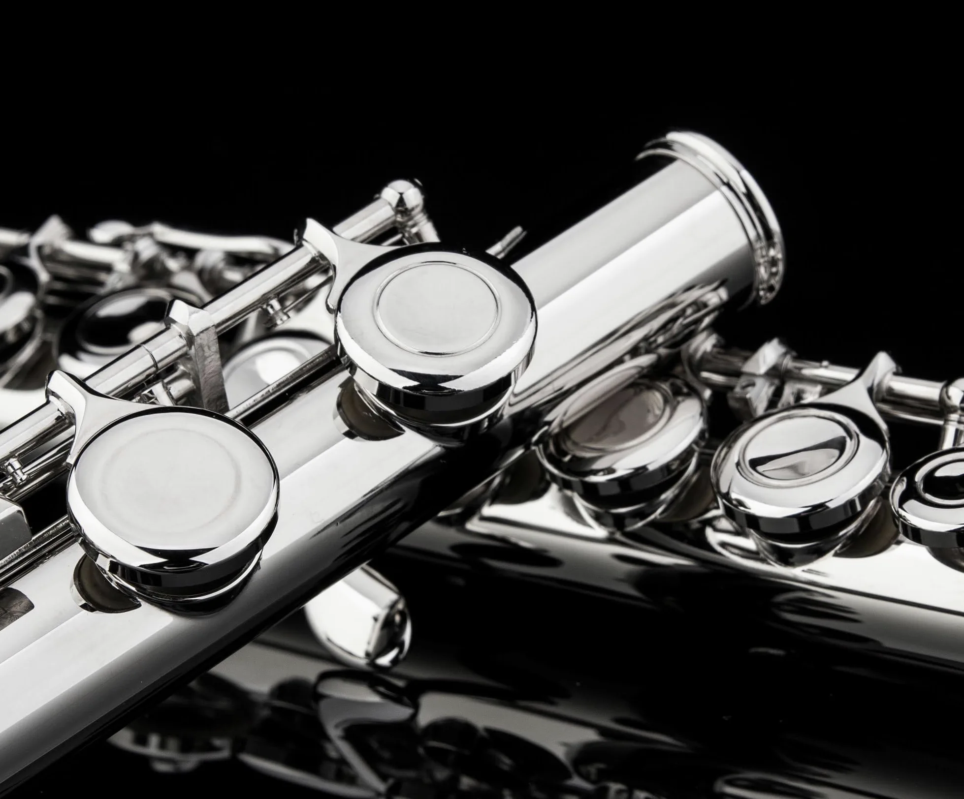 Gloria chiusi fori C flauto con custodia, panno per tuning asta e guida per grasso e guanti, Nickel silver