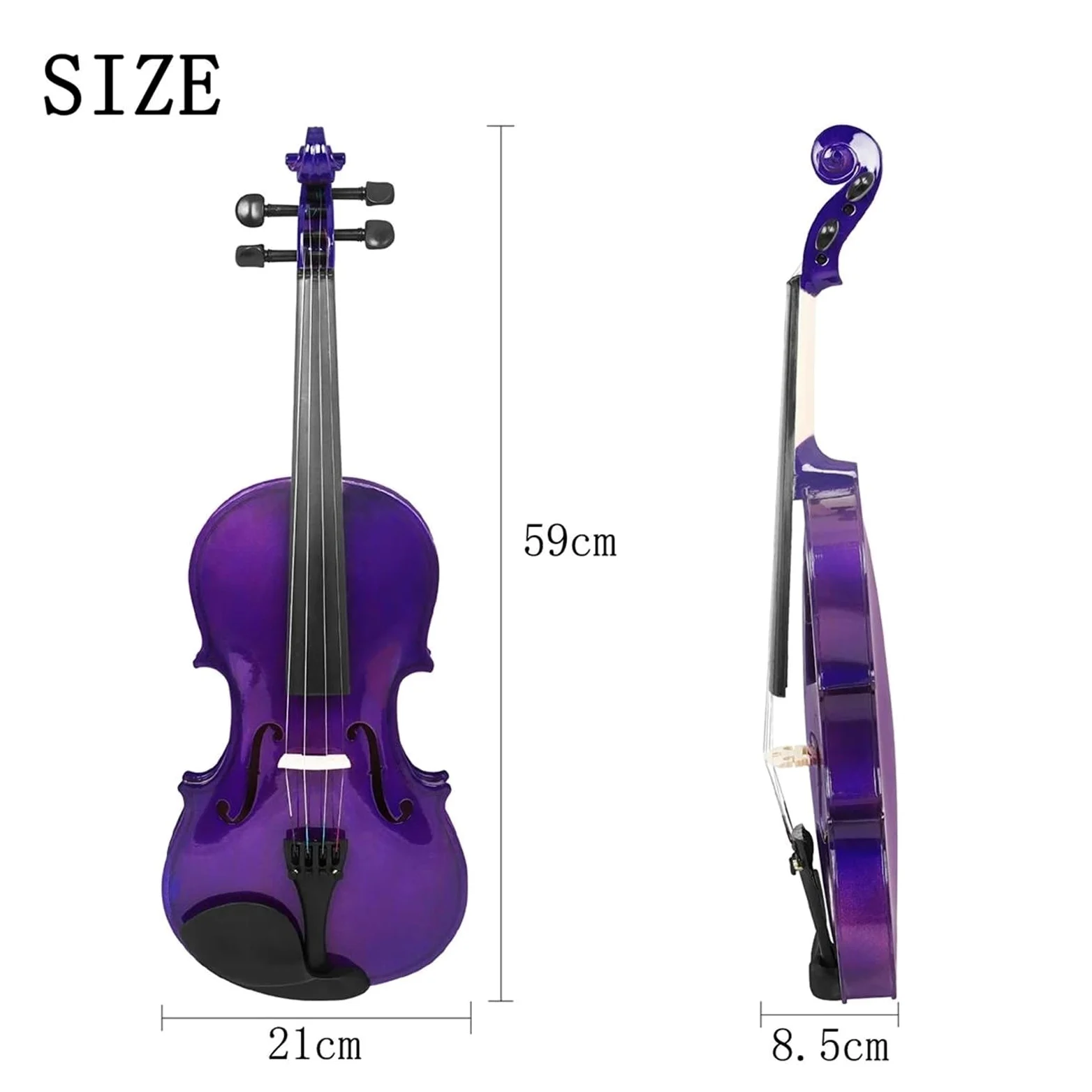 Violino Professionale 4/4 Per Principianti Viola Strumento Musicale Con Archetto E Accessori Violino