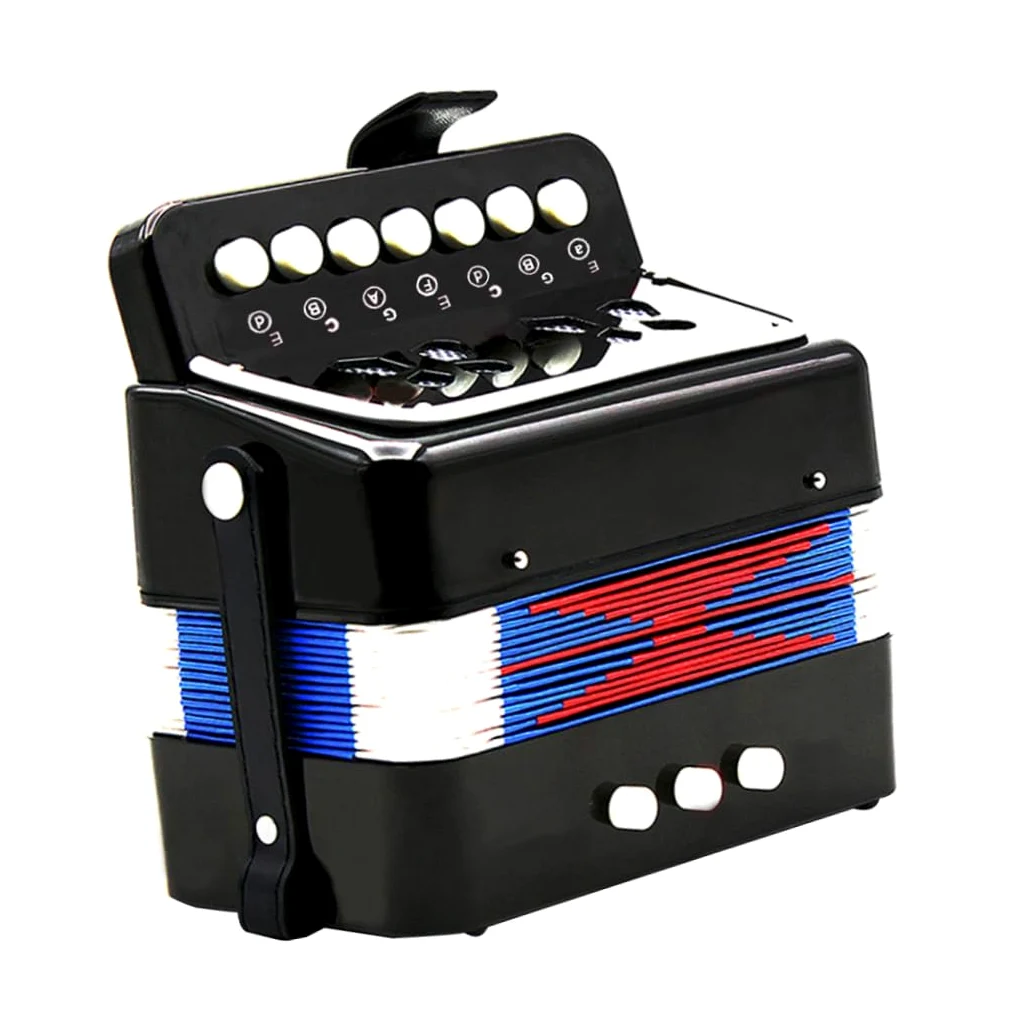 SUPVOX Strumento Musicale Organetto Abs Nero Educativo per Principianti Accordéon Pratica Sicura per Ragazzi e Ragazze Regalo Compleanno e Musicale