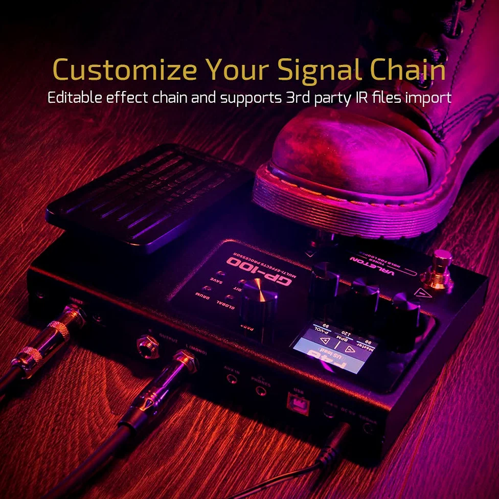 Valeton Multi Effetti Pedale Chitarra Processore con Espressione 140 effetti integrati 198 preset Modellazione di amplificatori Looper Presa IR OTG da fornitori di terze parti per live streaming
