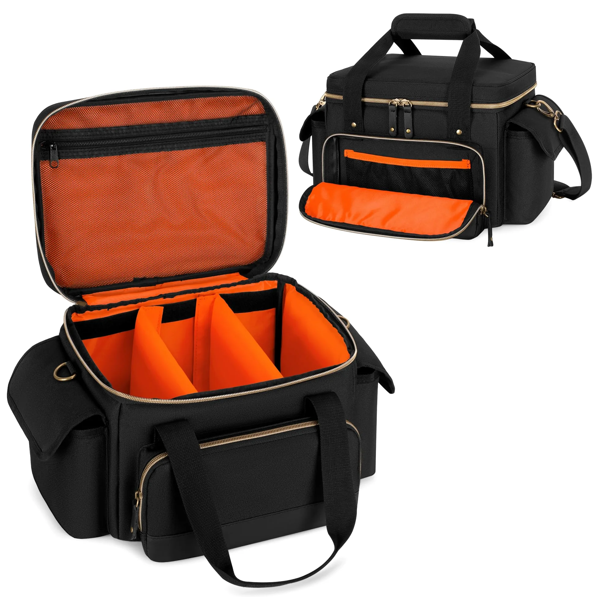 Damero Borsa per Cavi DJ con Divisori Regolabili, Borsa Organizer da Viaggio per Concerti da Musicisti Adatta per Attrezzatura DJ, Attrezzatura Musicale e Accessori